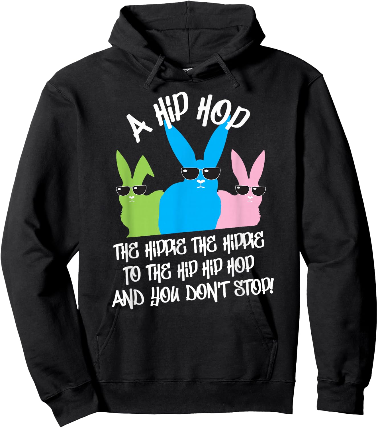 Hip Hop Easter Bunny Old School Hip Hop Hoodie - Hoodie | Black