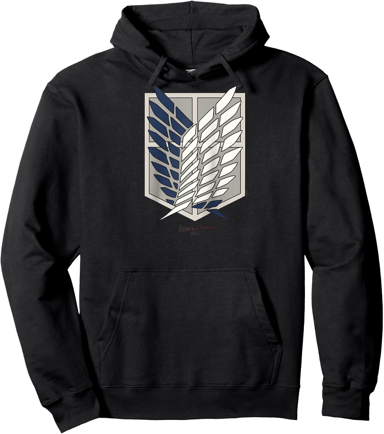 Attack on Titan Scout Regiment Shield AOT Anime Raglan Baseball Hoodie - Hoodie | Black