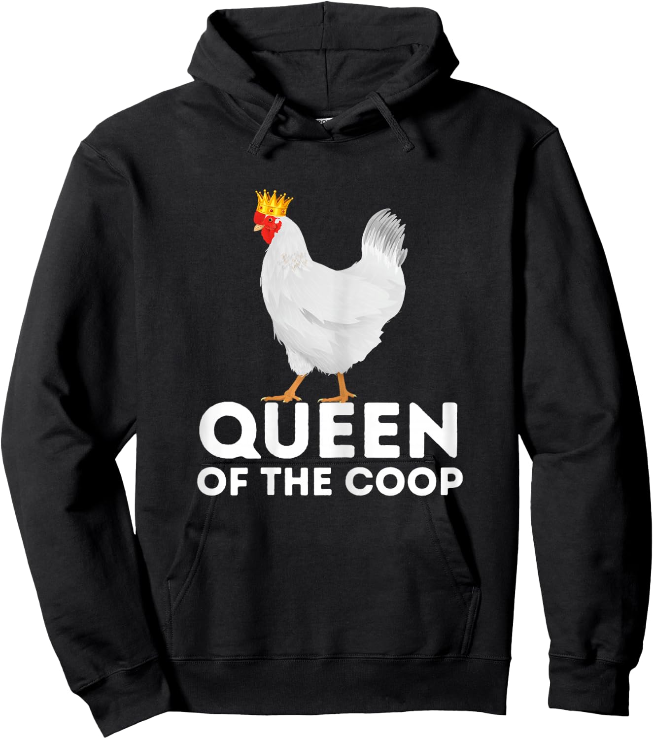 Queen Of The Coop - Funny Chicken Mom & Chicken Lady Hoodie - Hoodie | Black