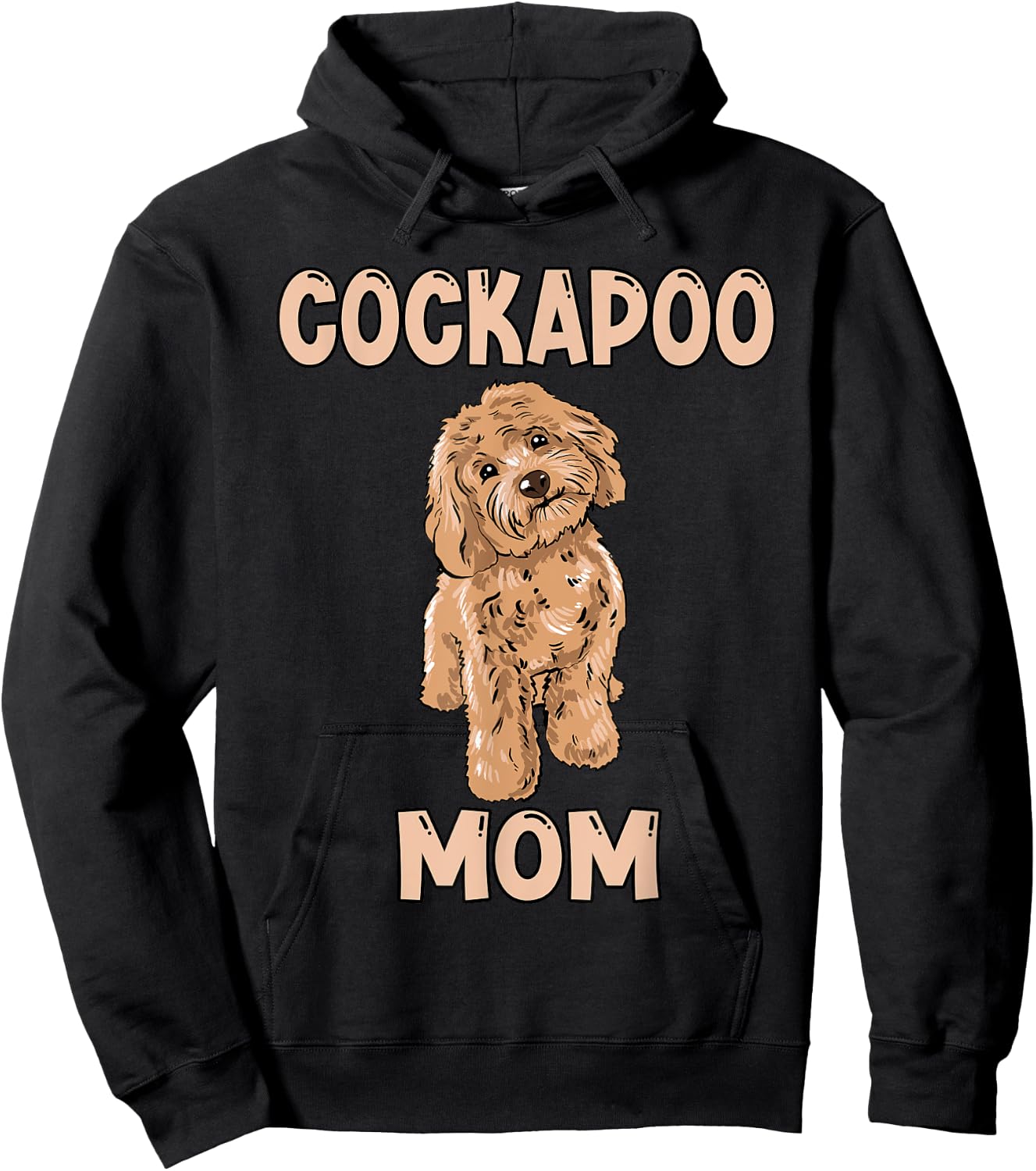 Cute Cockapoo Dog Illustration Cockapoo Mom Owner Love Women Hoodie - Hoodie | Black
