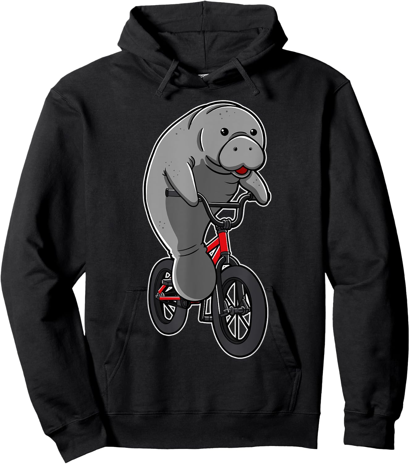Manatees Sea Cows Dugong Biker Cyclist Floaty Potatoes Gift Hoodie - Hoodie | Black