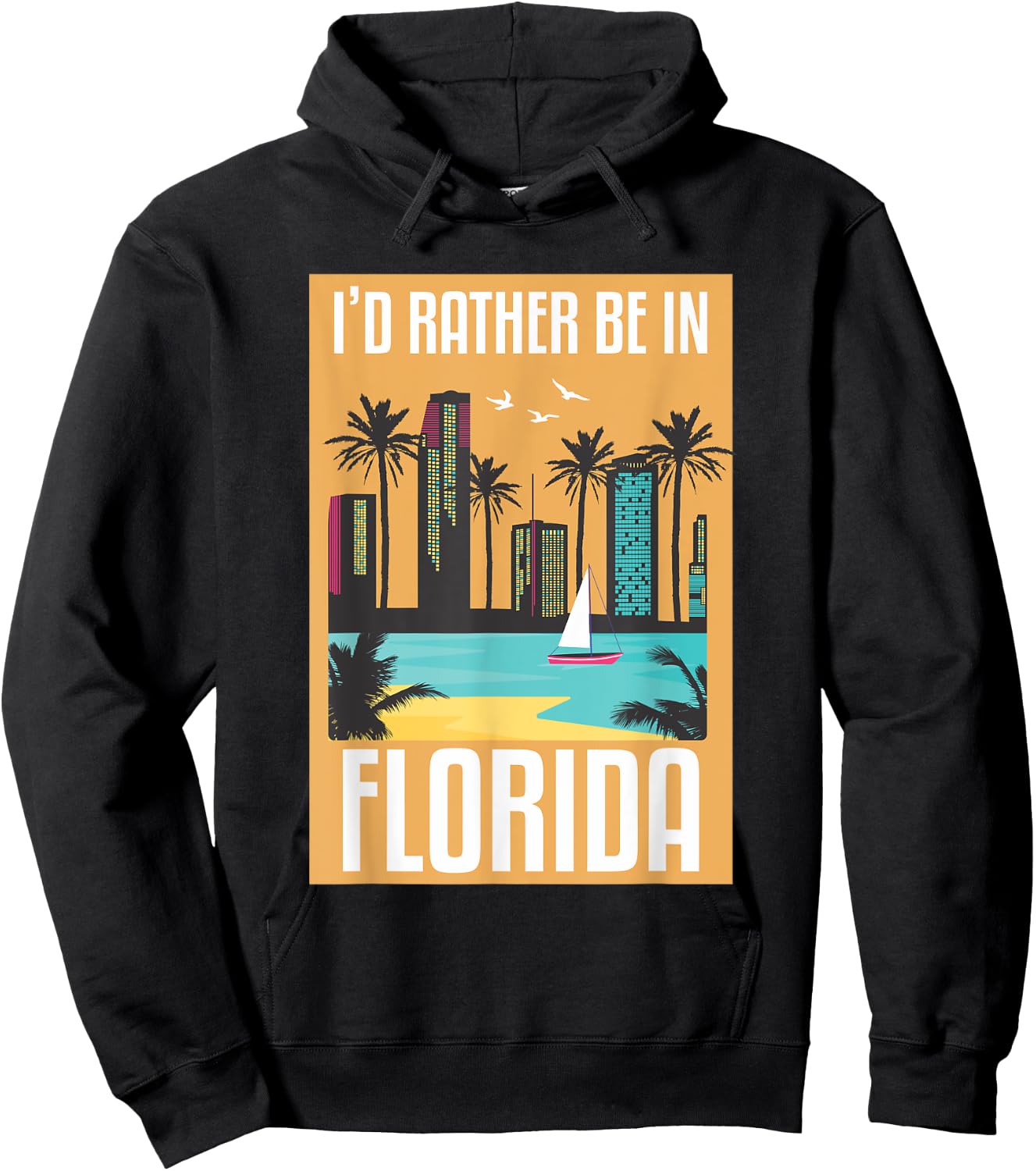 I'd Rather Be In Florida Hoodie - Hoodie | Black