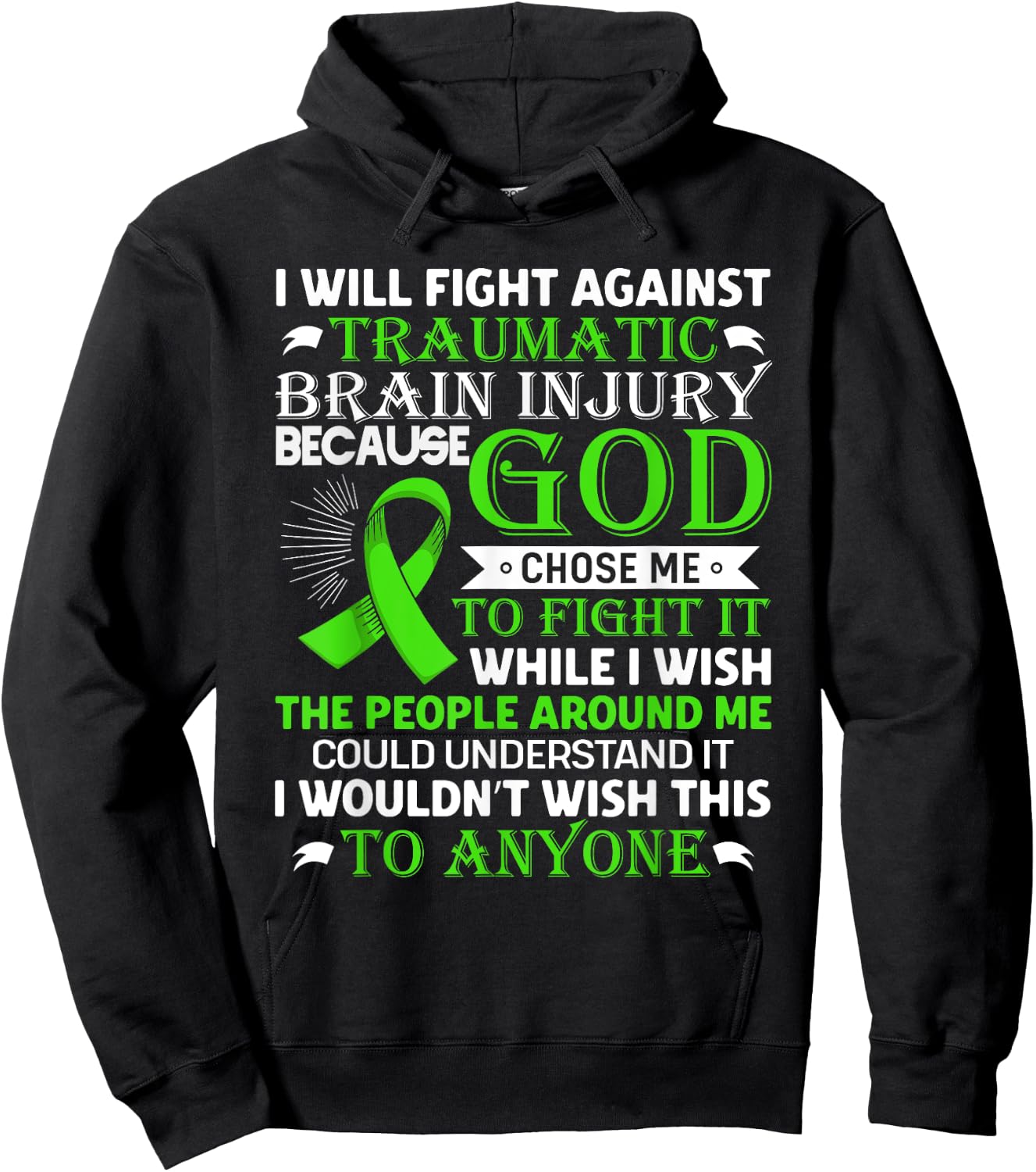 Traumatic Brain Injury Awareness TBI Warrior Awareness Hoodie - Hoodie | Black