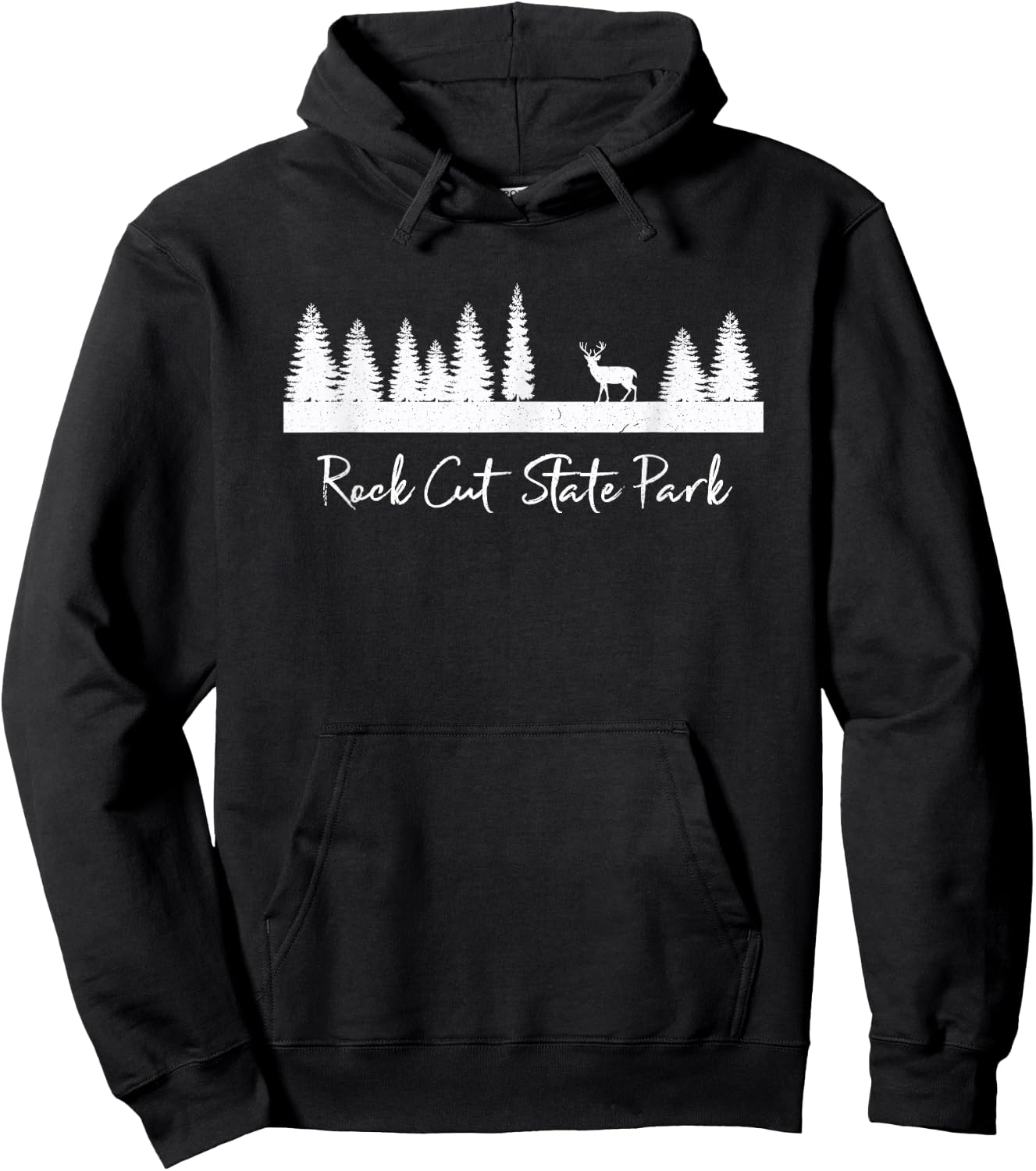 Rock Cut State Park Deer Camping Hiking Rustic Campround Hoodie - Hoodie | Black