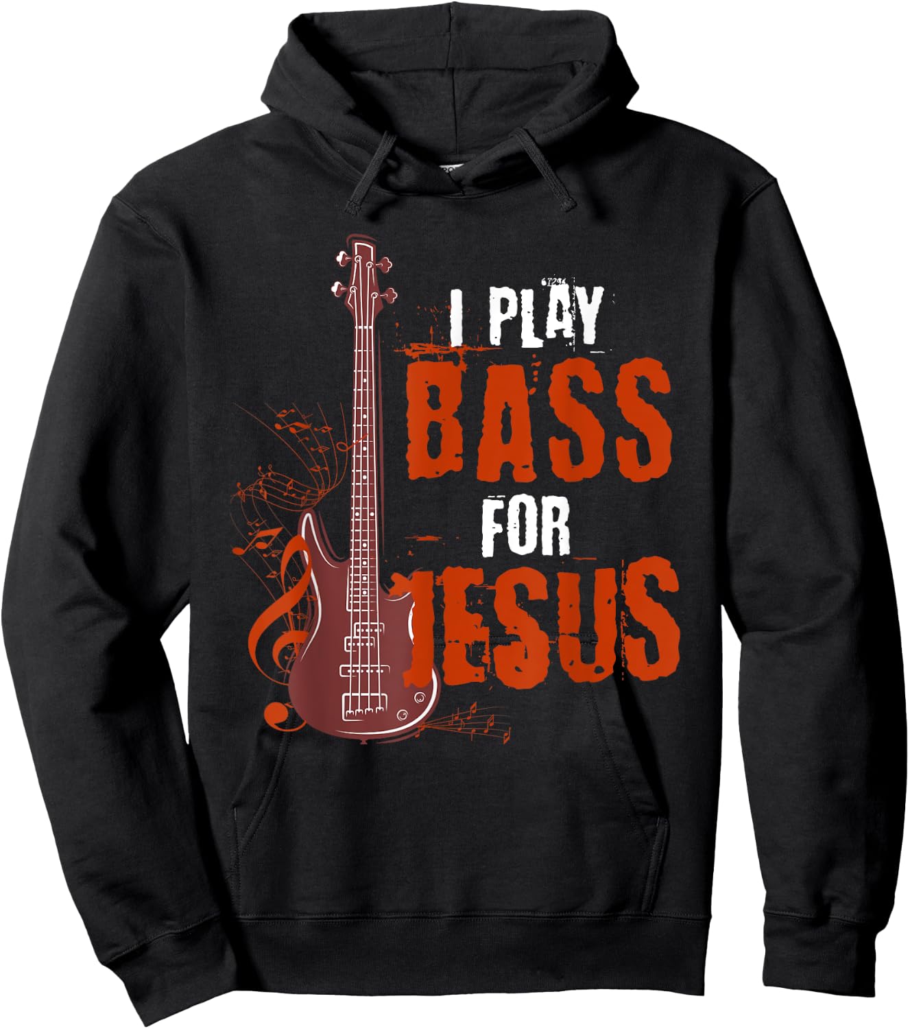 I Play Bass For Jesus Bass Guitarist Hoodie - Hoodie | Black