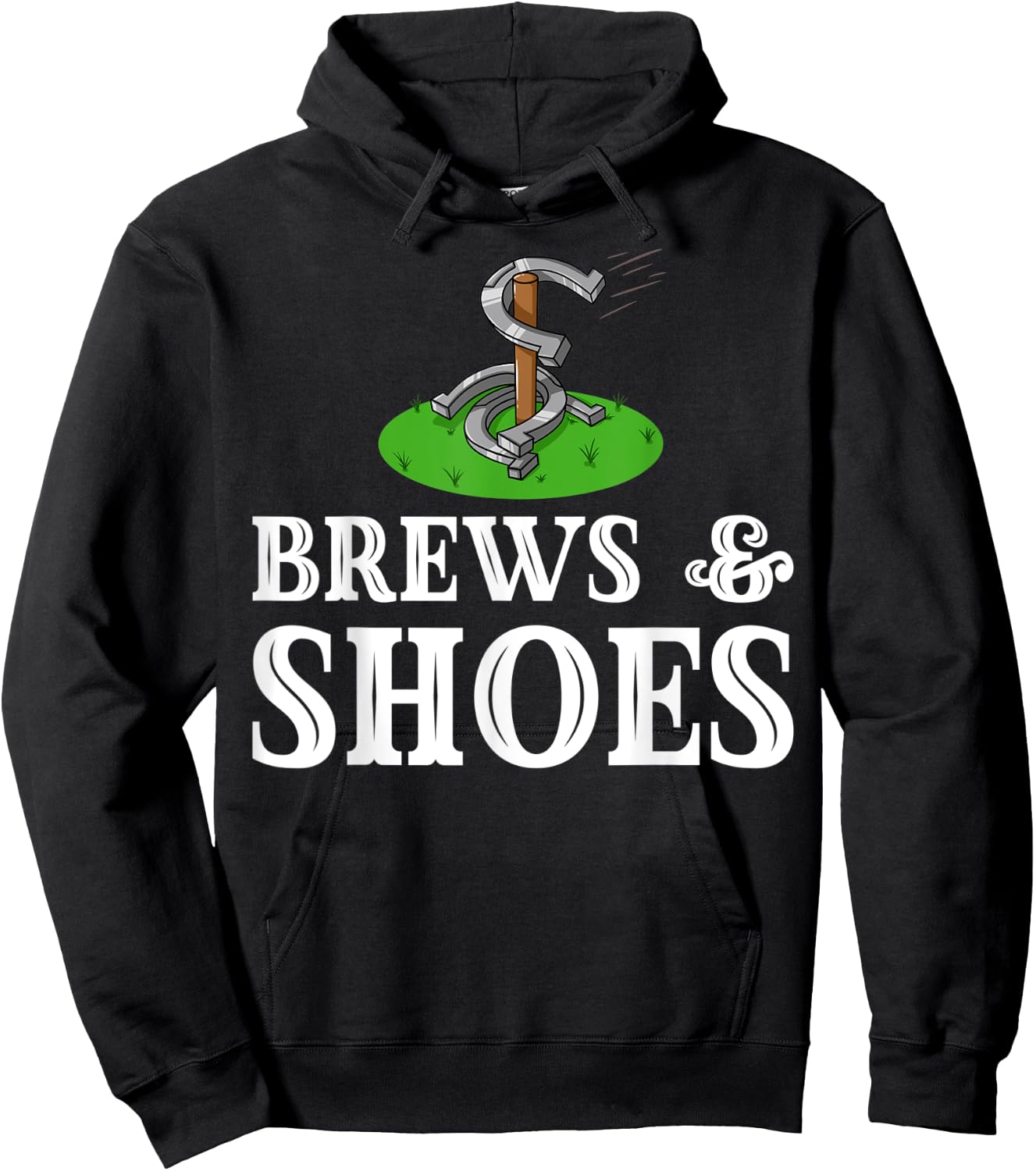 Horseshoe Pitching Gift Throwing Shoes Hoodie - Hoodie | Black