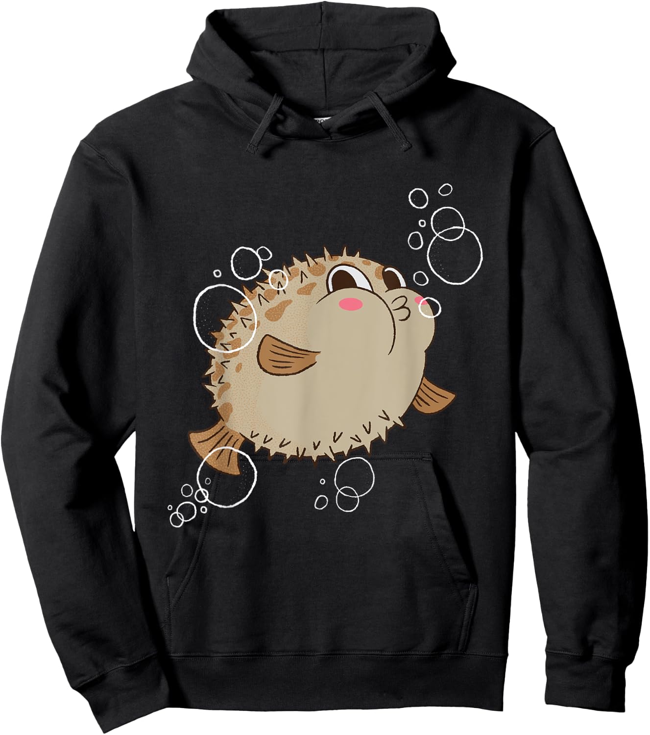 Puffer Fish Blowfish Bubbles Hoodie - Hoodie | Black