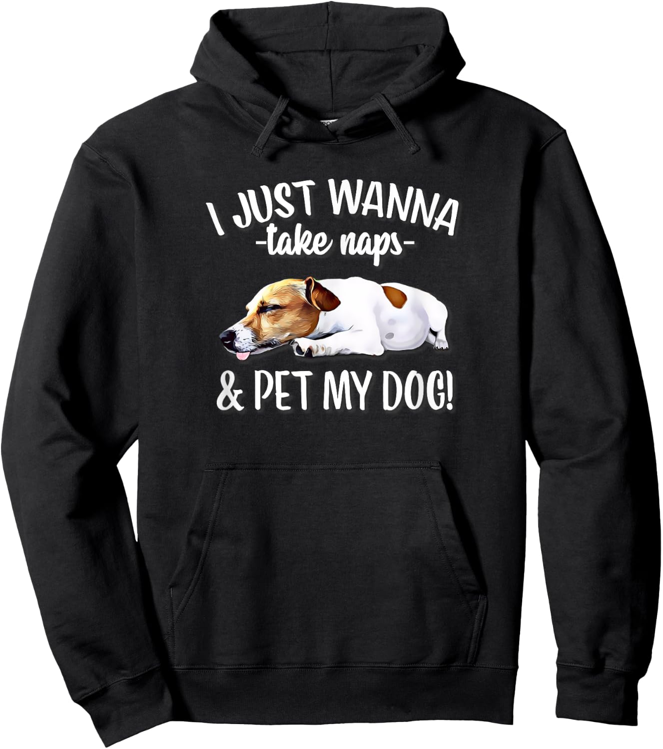 JRT Dog Lover Nap Jack Russell Women Girls Kids Hoodie - Hoodie | Black