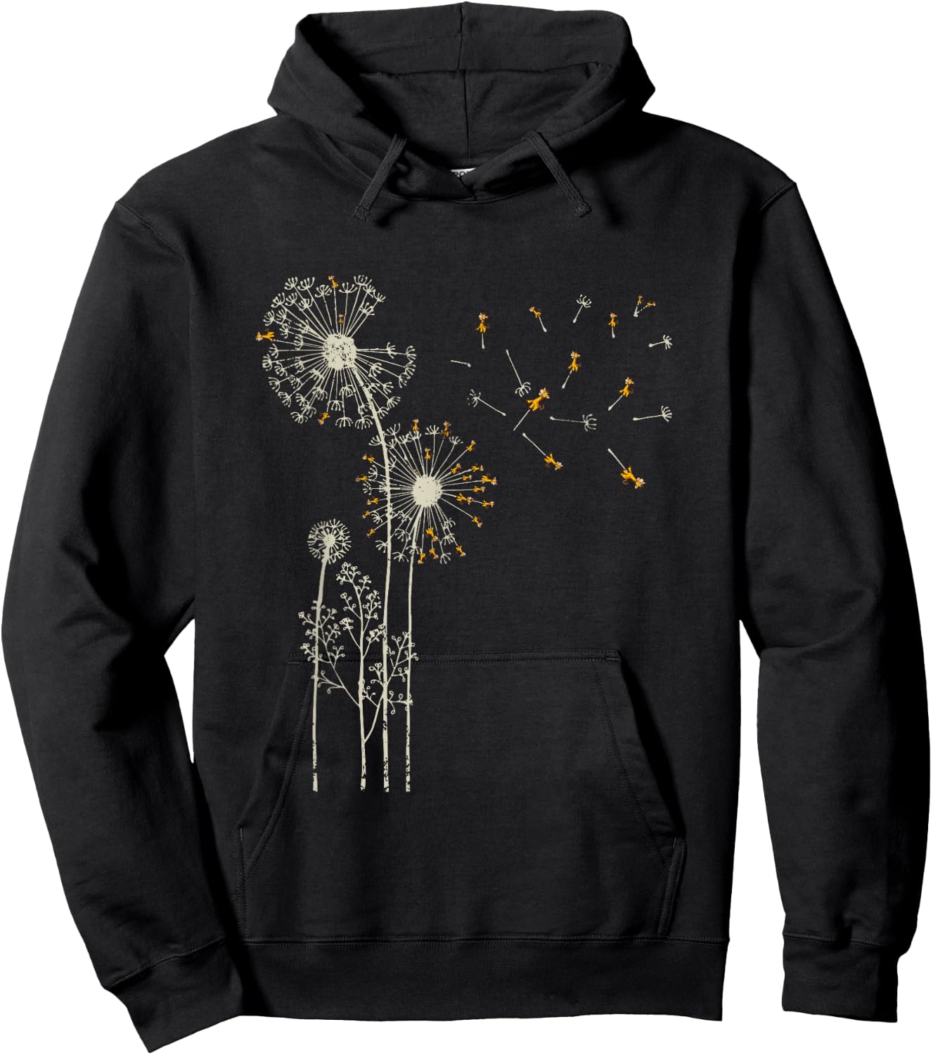 Animal Lover Zoo Keeper Gift Giraffe Dandelion Hoodie - Hoodie | Black