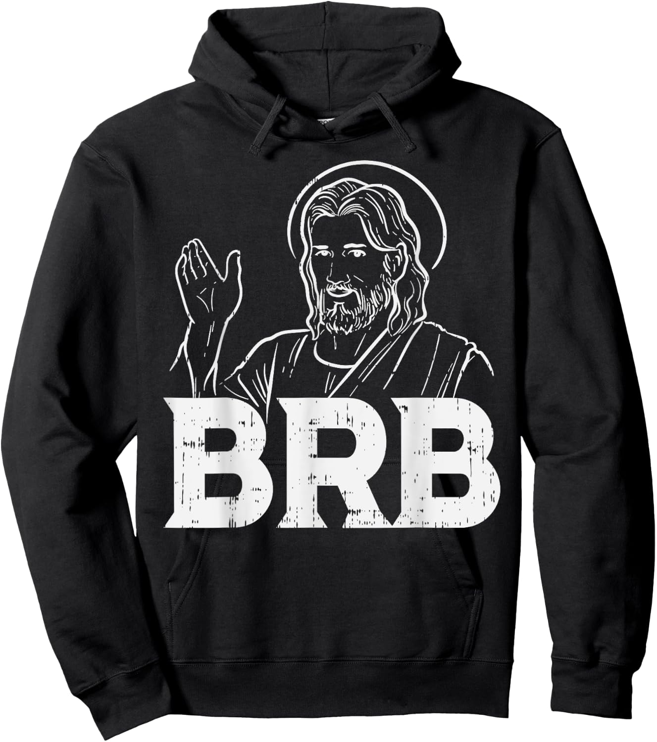 BoredKoalas Jesus Shirts Religious Christian Gift Jesus Brb Funny God Jesus Faith Resurrection Hoodie - Hoodie | Black