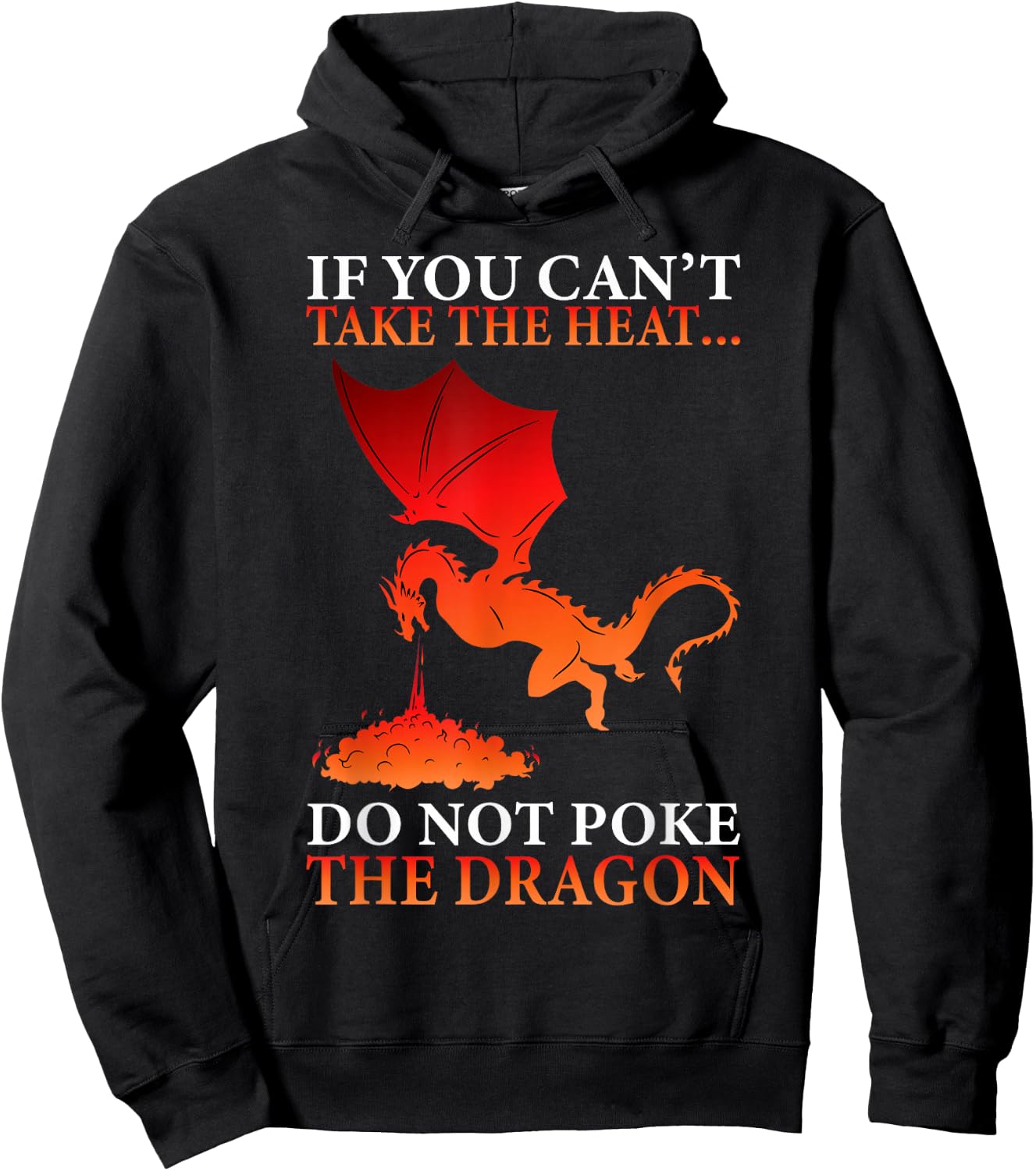 Cool Dragon Flame-Spewing Flying Mythical Creature Small Hoodie - Hoodie | Black