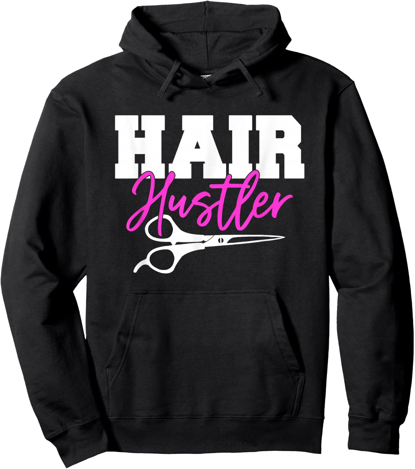 Hair Hustler - Funny Hairstylist Scissor Barber Gift Hoodie - Hoodie | Black