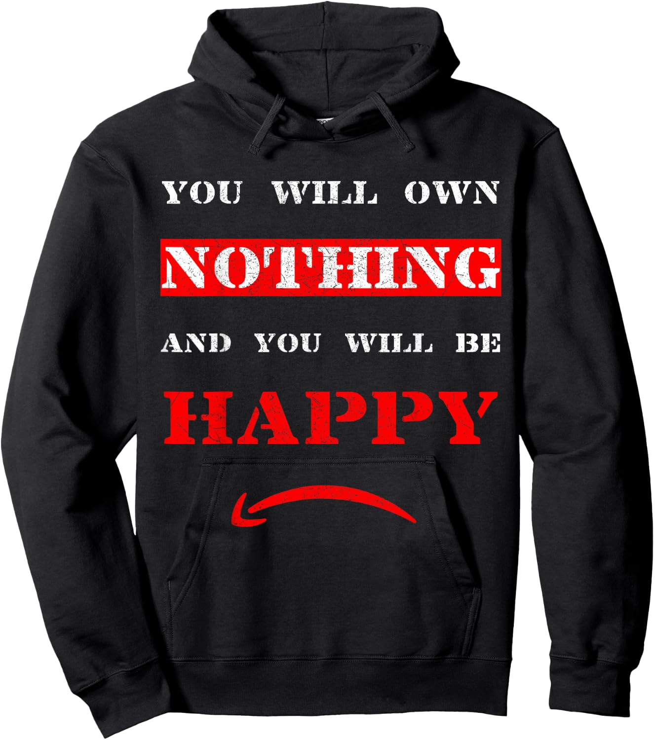 You Will Own Nothing and Be Happy - The Great Reset - WEF Hoodie - Hoodie | Black