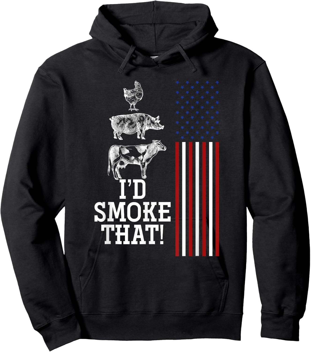 Id Smoke That Barbecue Hoodie - Hoodie | Black