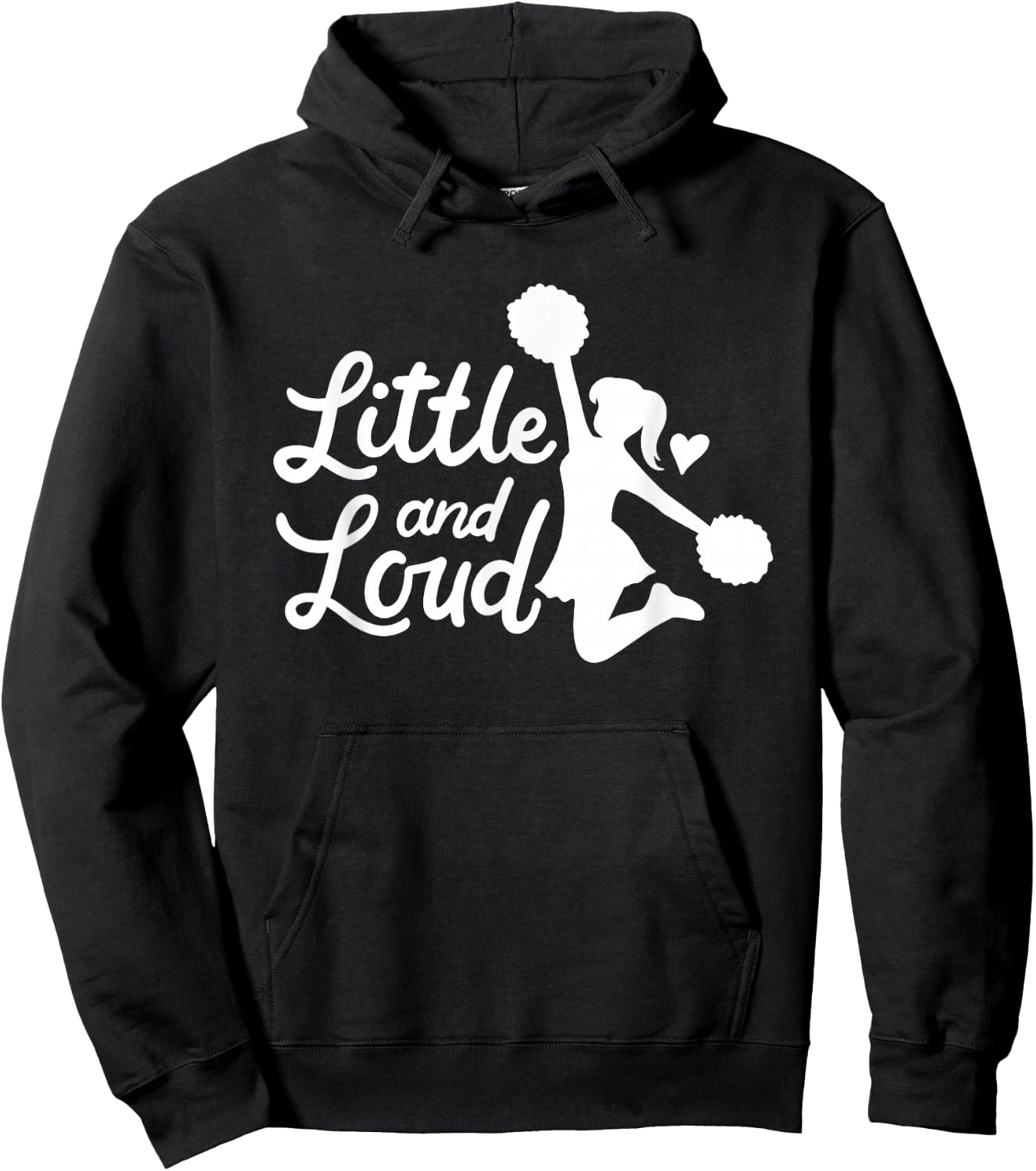 Little And Loud Cheerleader Costume Cheerleading Girl Saying Hoodie - Hoodie | Black