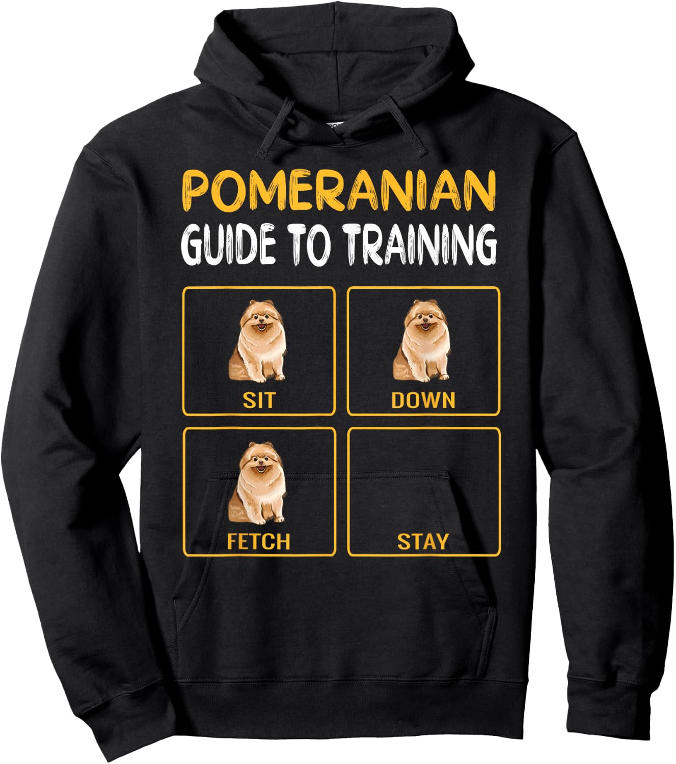Funny Pomeranian Guide to Training Dog Obedience Hoodie - Hoodie | Black