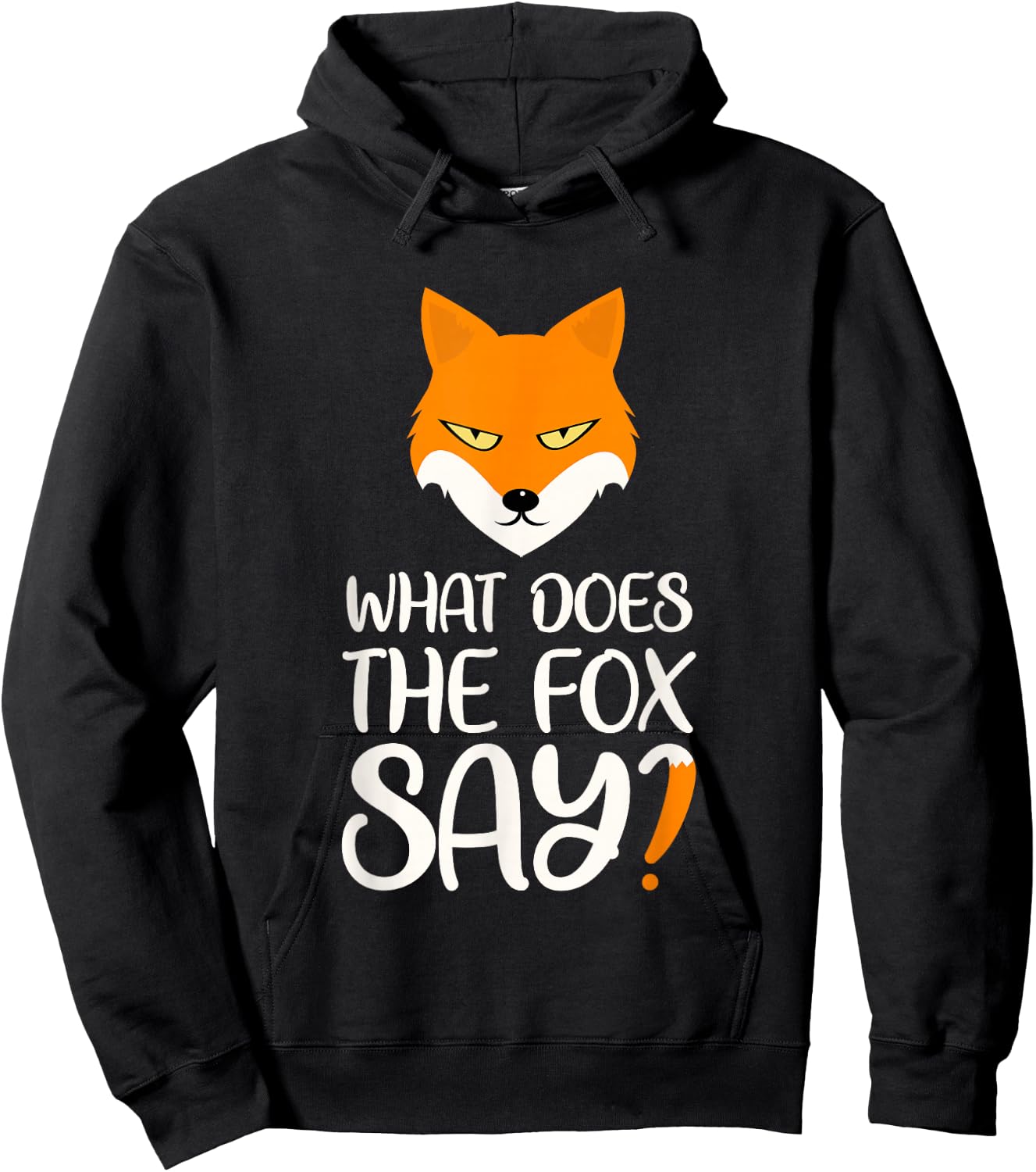 What Does the Fox Design say Hoodie - Hoodie | Black