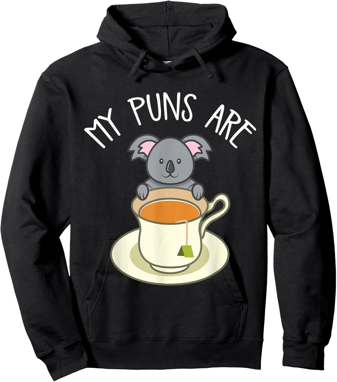 My Puns Are Koala Tea Koala Lover Gift Hoodie - Hoodie | Black