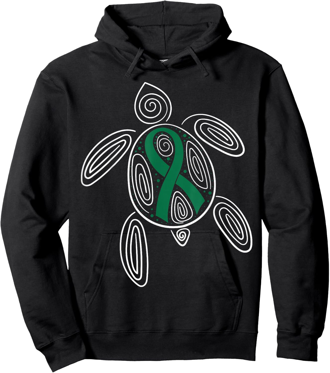 Liver Cancer Awareness Primary Hepatic Green Ribbon Jaundice Hoodie - Hoodie | Black