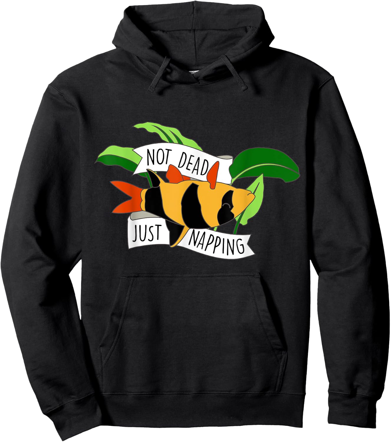 Funny Clown Loach Freshwater Aquarium Hoodie - Hoodie | Black