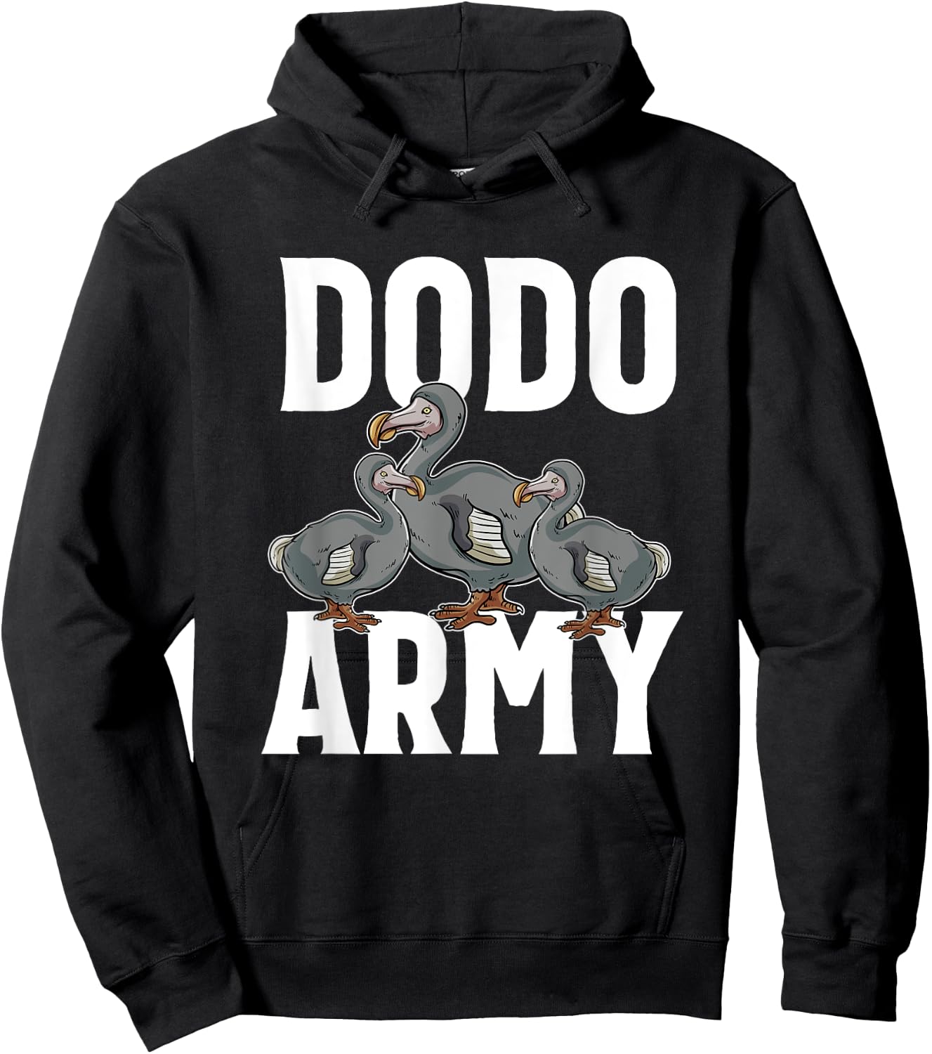 Dodo Army Extinct Flightless Bird Lovers Ornithology Gift Hoodie - Hoodie | Black