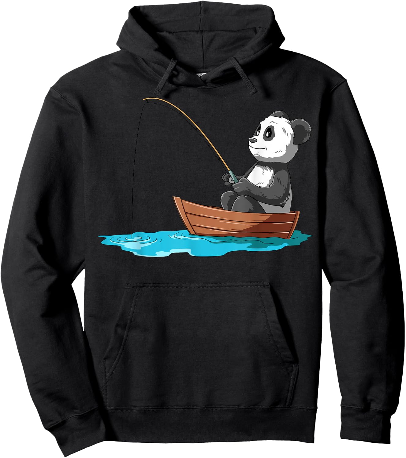 Panda Fishing Panda Fisherman Boat Fishing Lovers Hoodie - Hoodie | Black
