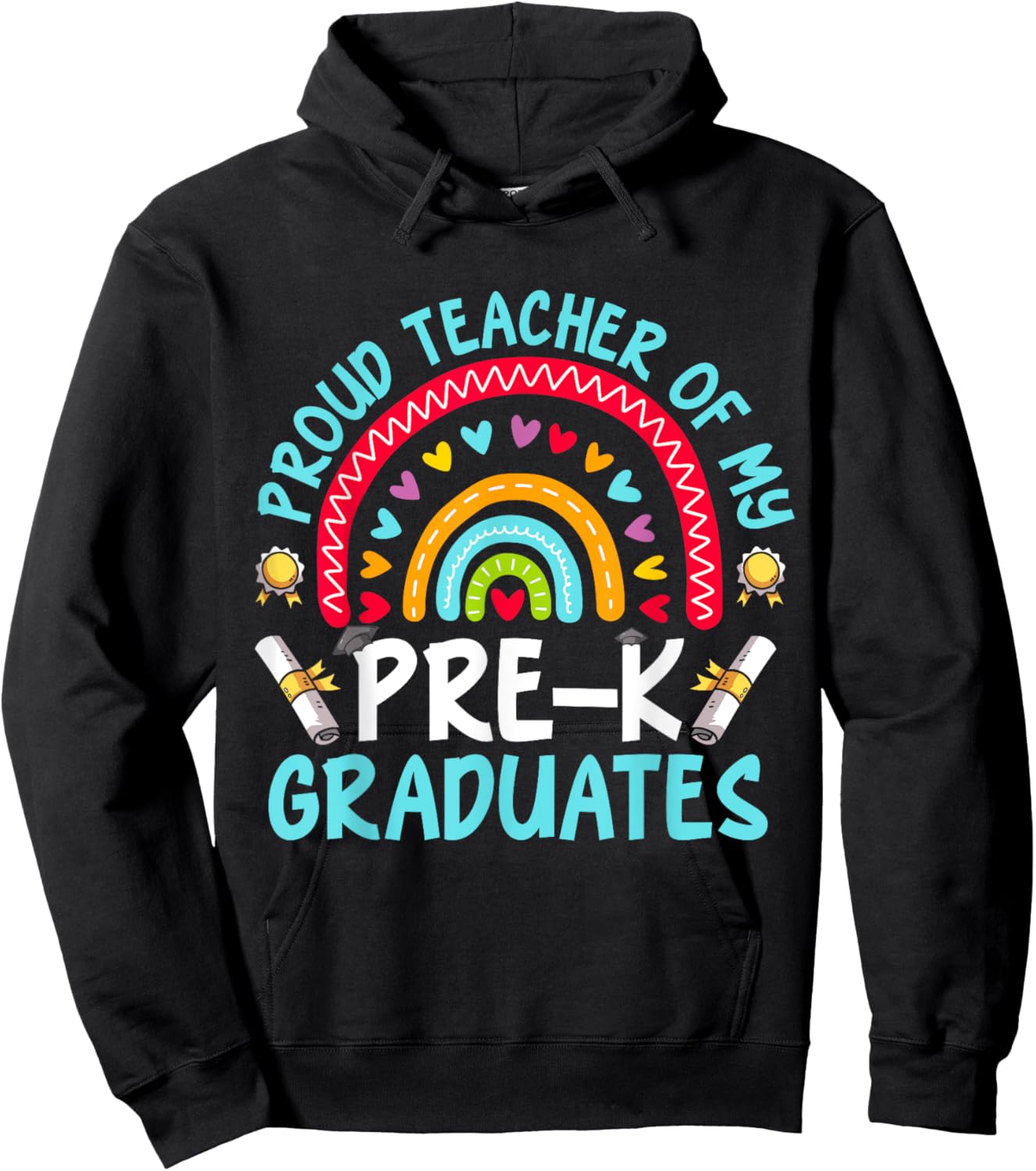 Proud Teacher Of My Pre-K Graduates Hoodie - Hoodie | Black