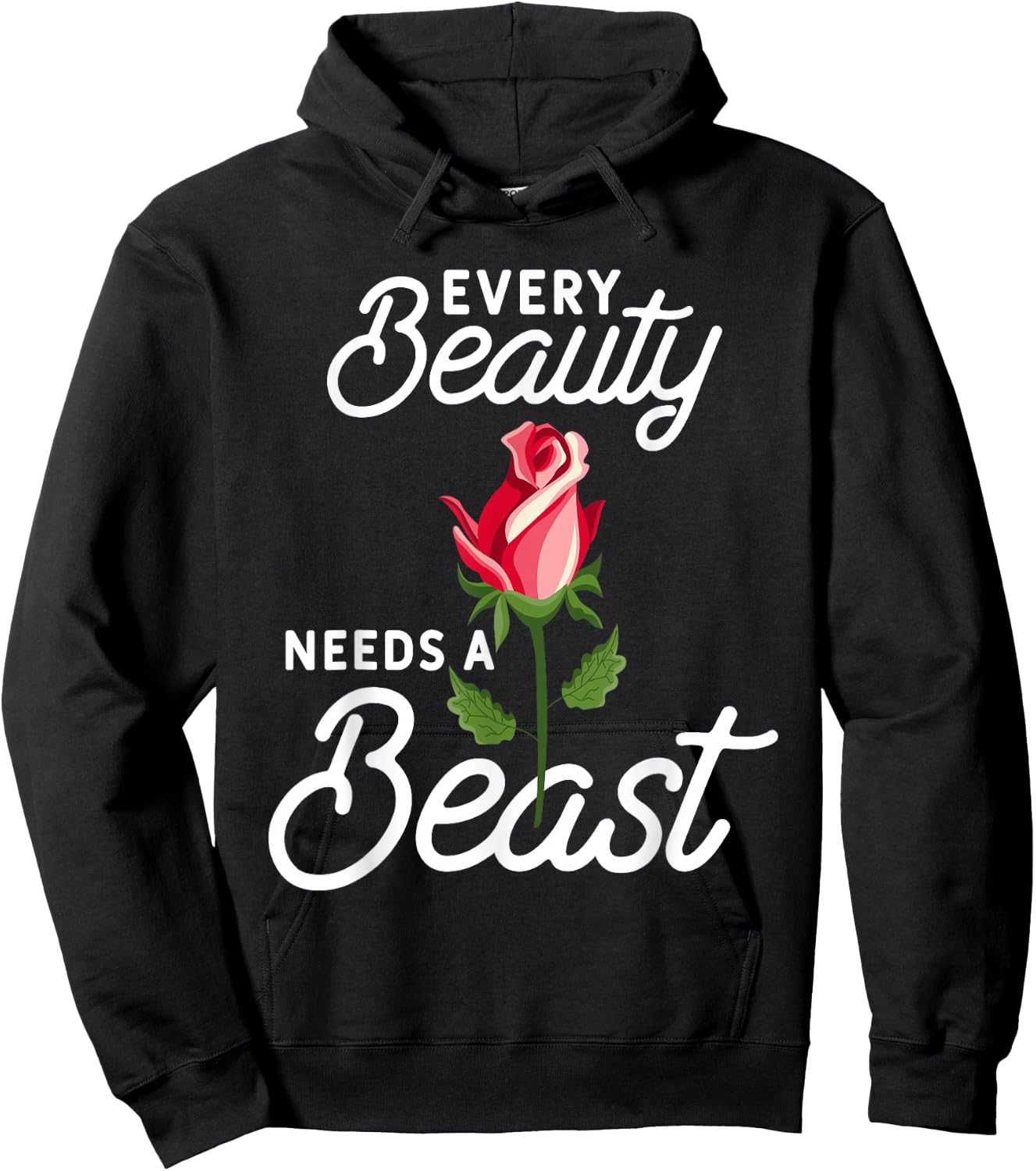 Every Beauty Needs A Beast Matching Couple Weightlifting Hoodie - Hoodie | Black