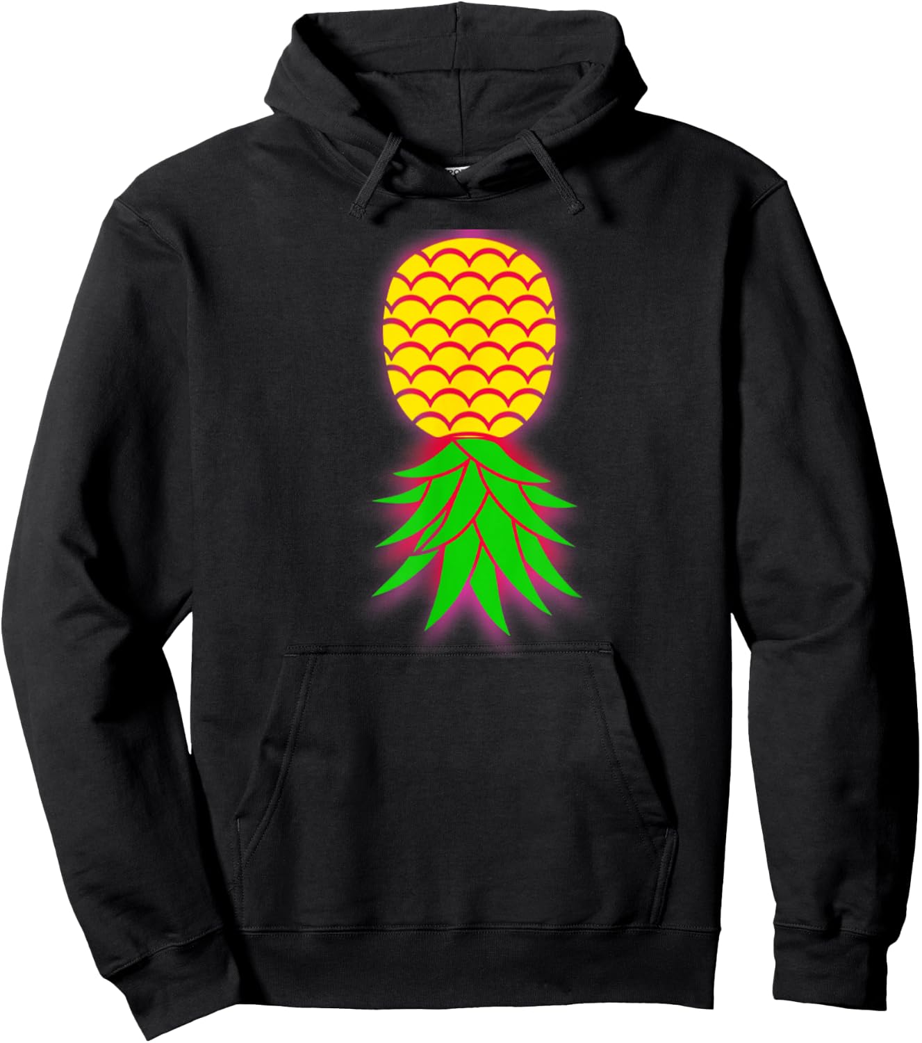 Glowing upside down pineapple swinger life Design Hoodie - Hoodie | Black