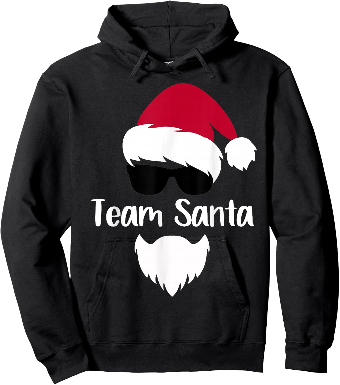 Team Santa Christmas Claus Costume Gift Matching Family Xmas Hoodie - Hoodie | Black
