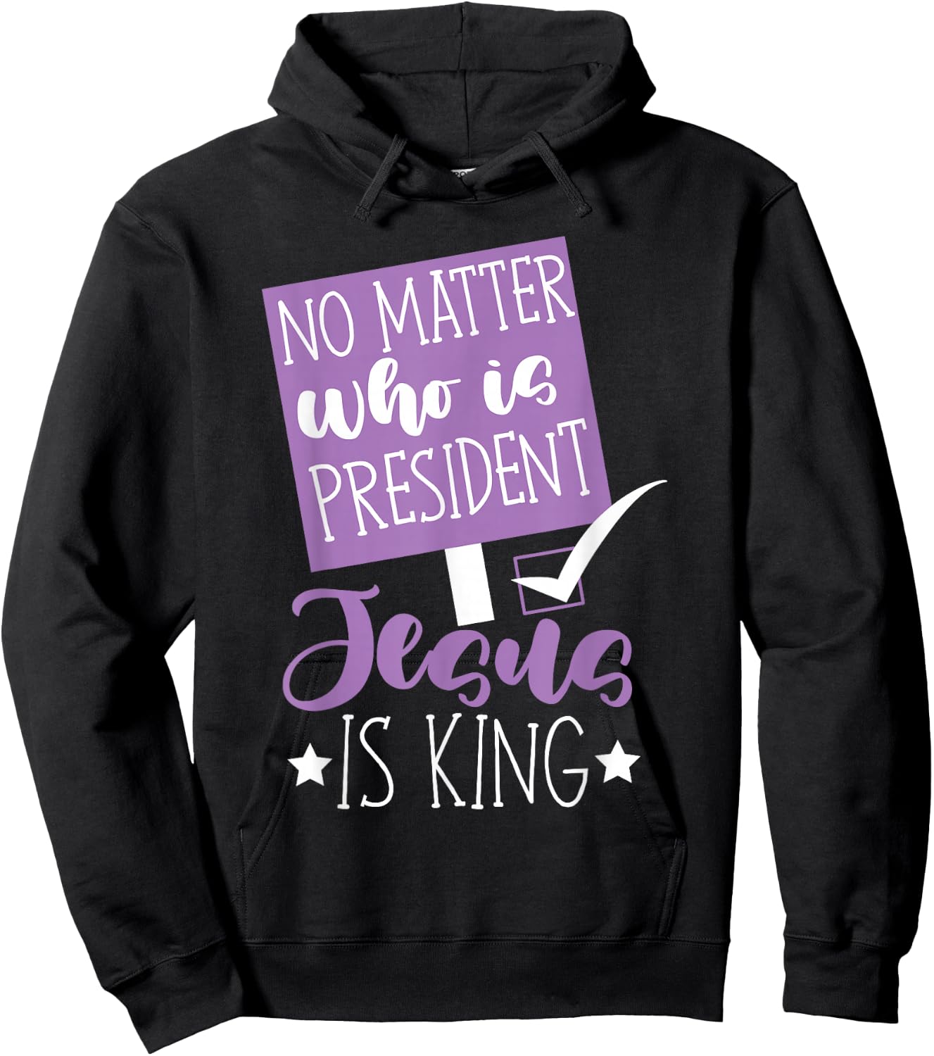 No matter who is president jesus is king women Hoodie - Hoodie | Black