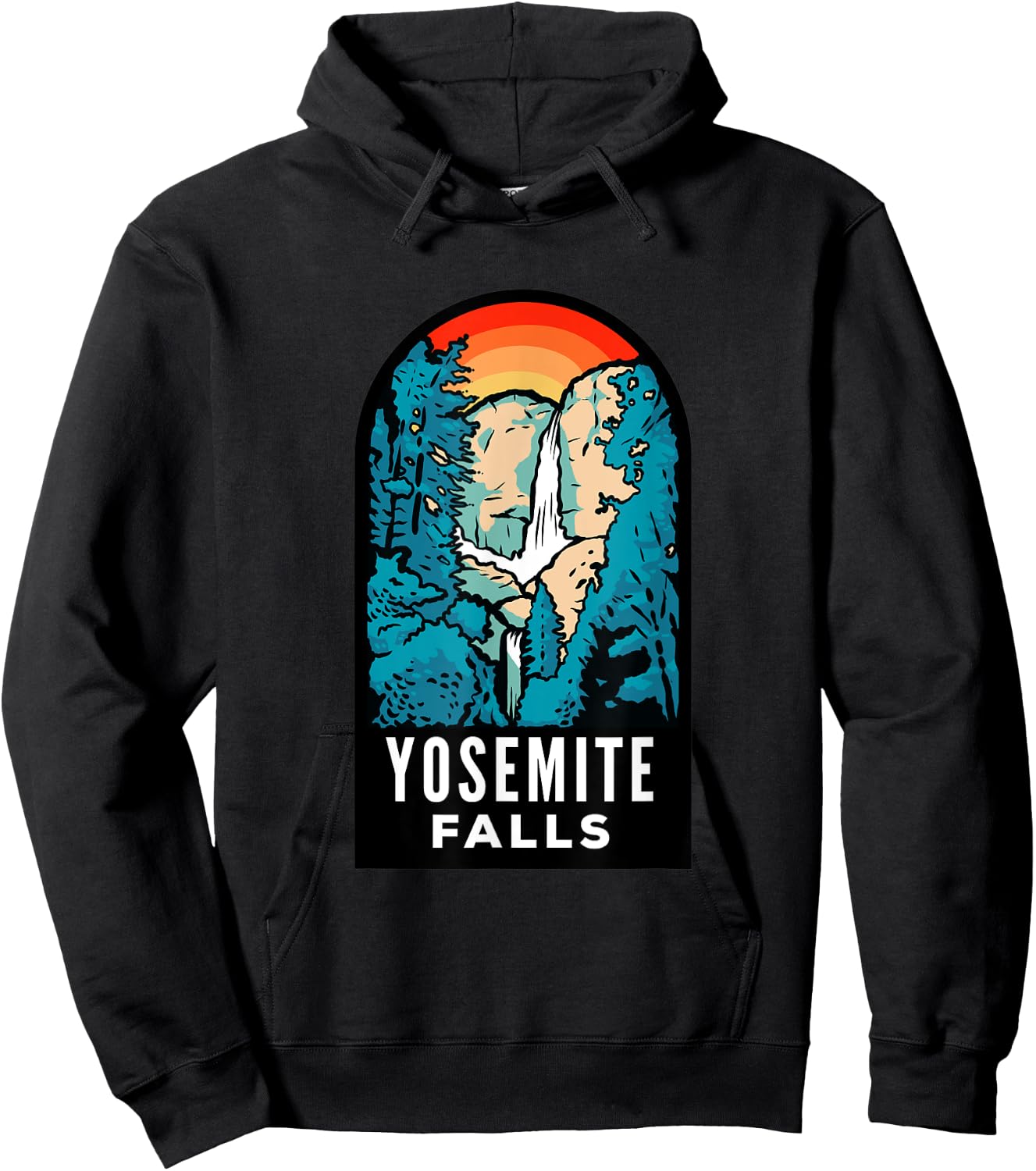 Yosemite Falls Retro Hoodie - Hoodie | Black