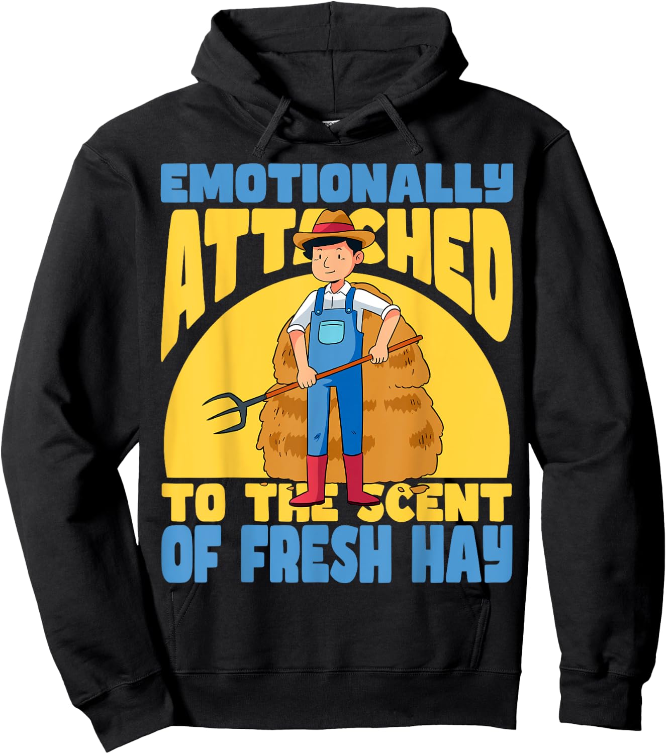 Fresh Hay Bale Lovers Funny Quote For Farmers Baling Hay Hoodie - Hoodie | Black