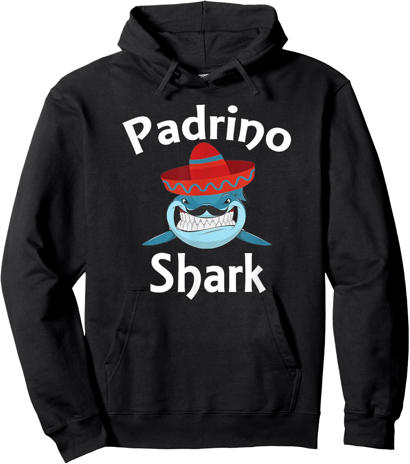 Padrino Shark Funny Spanish Godfather Hoodie - Hoodie | Black