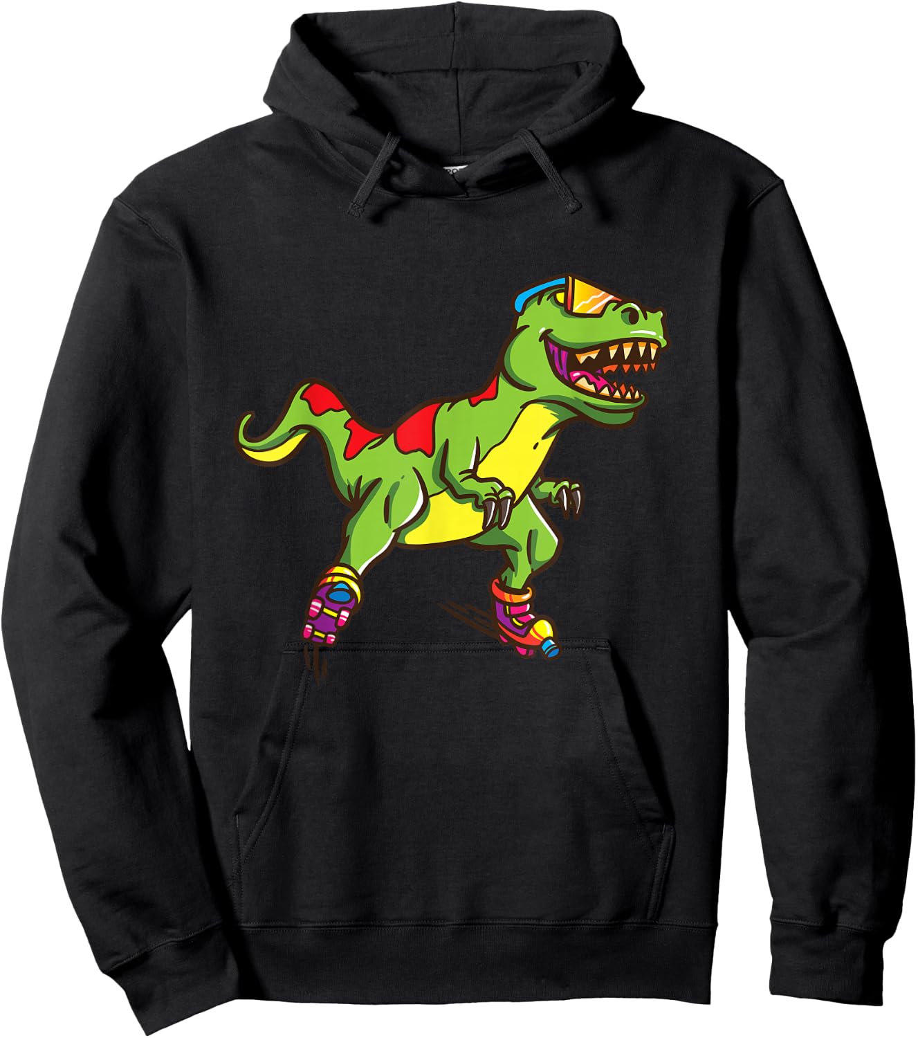 Roller Skate Shirt for Boys Girls Skating T Rex Skater Hoodie - Hoodie | Black