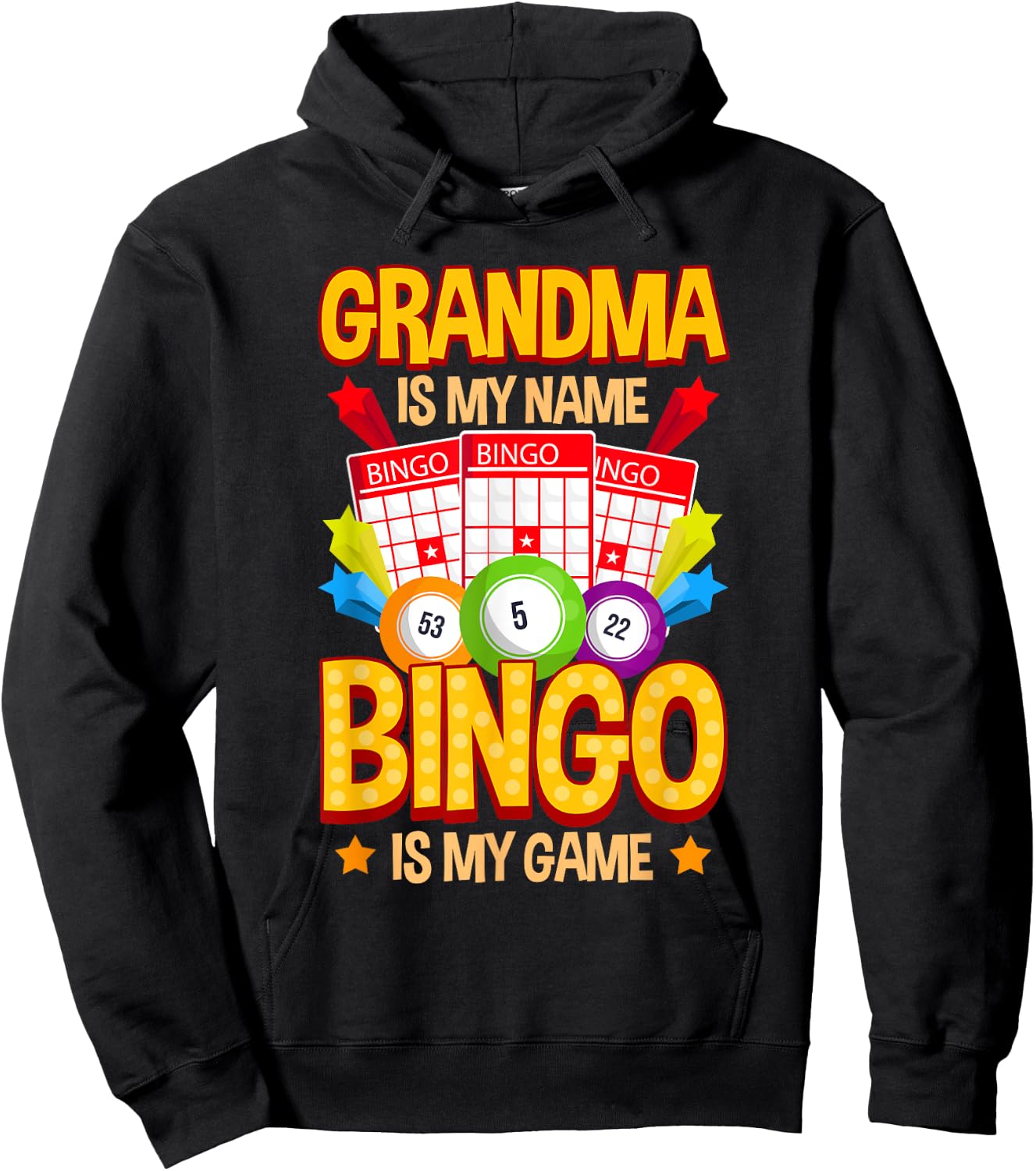 Grandma Is My Name Bingo is My Game Hoodie - Hoodie | Black