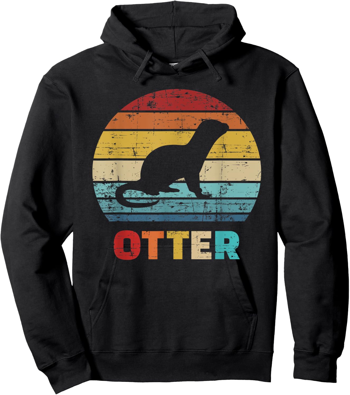 Otter vintage Hoodie - Hoodie | Black