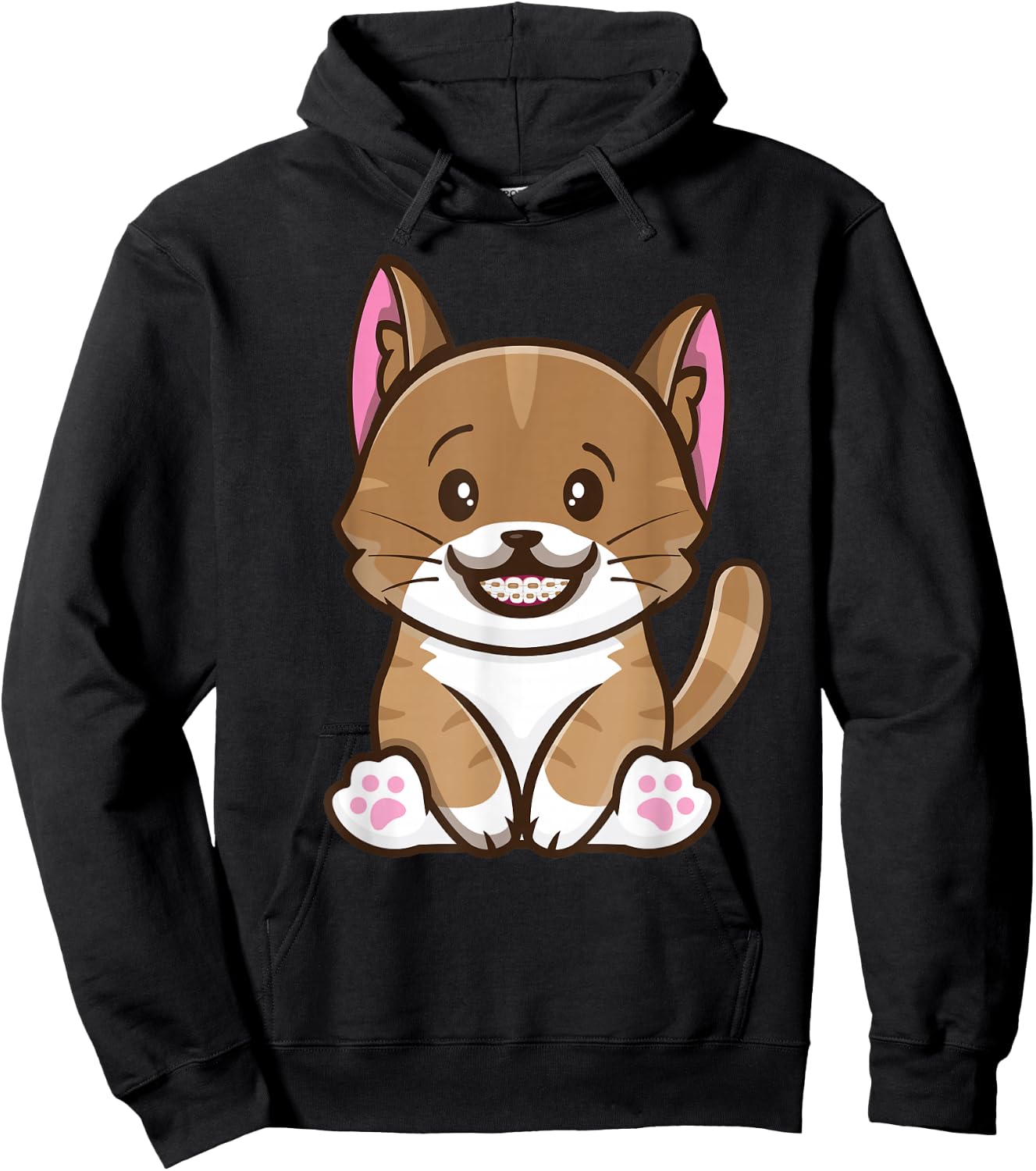Orthodontist Animal Braces Boys Girls Kids Getting Braces Hoodie - Hoodie | Black