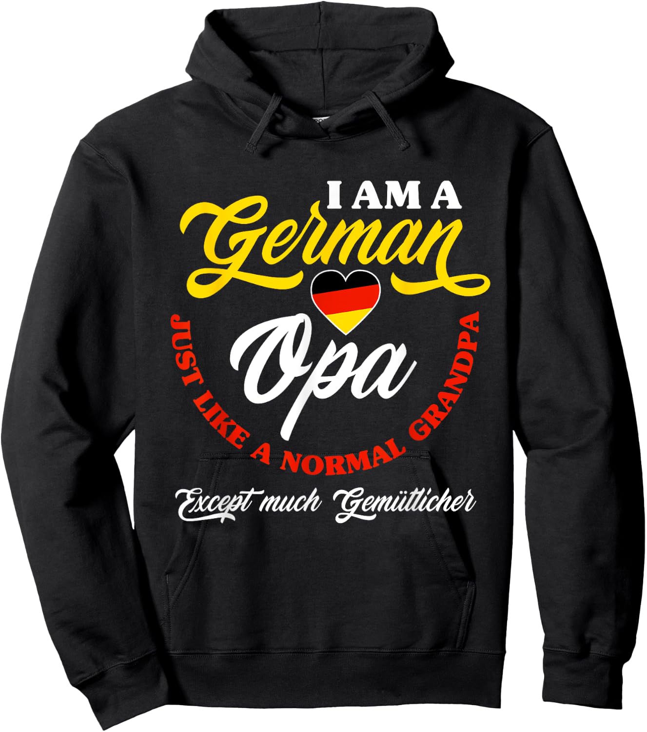 Funny Germany German Opa German Grandpa Deutscher Opa Hoodie - Hoodie | Black