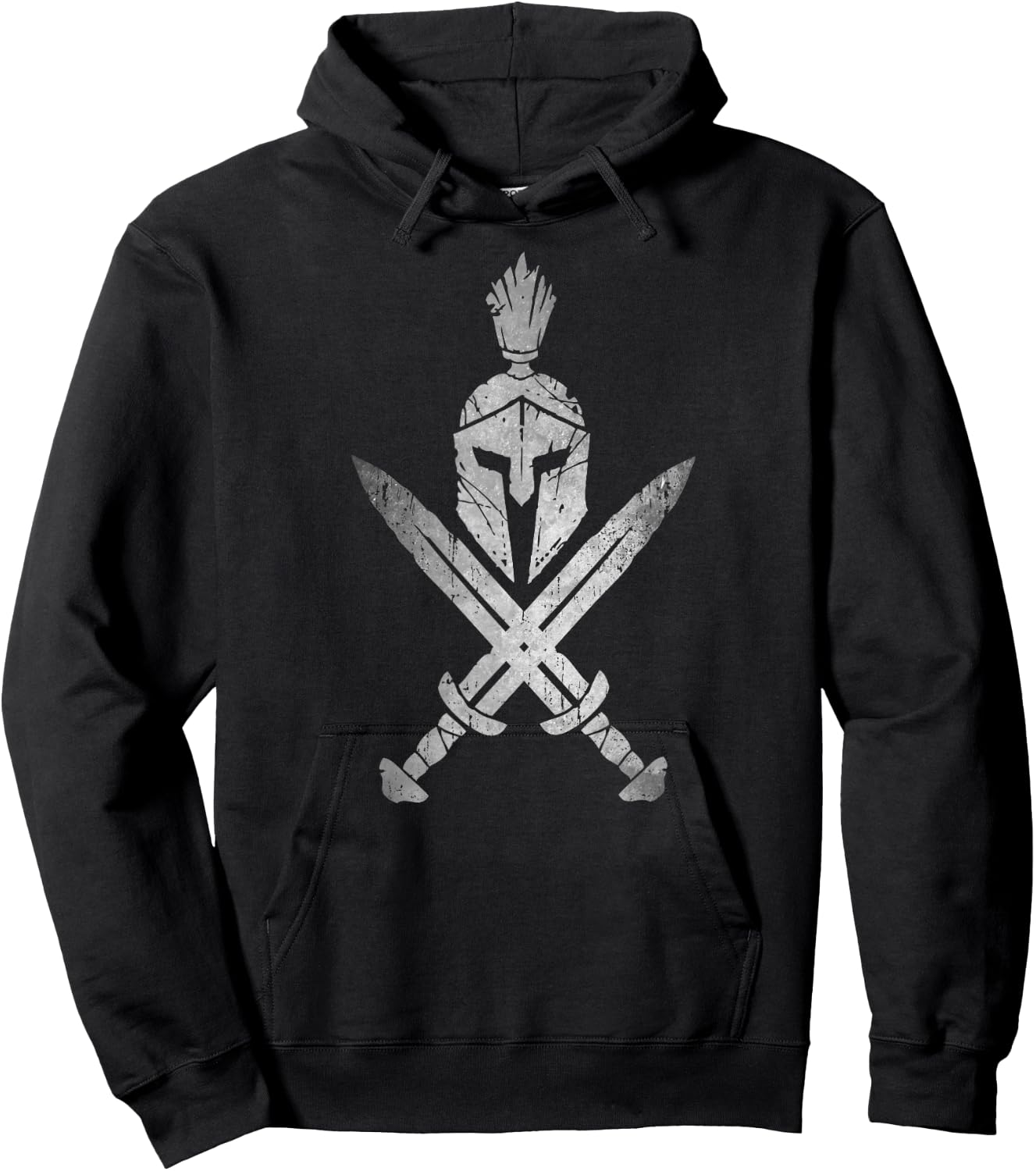 Roman Legion Soldier Gladiator Spartan Warrior Swords Helmet Hoodie - Hoodie | Black