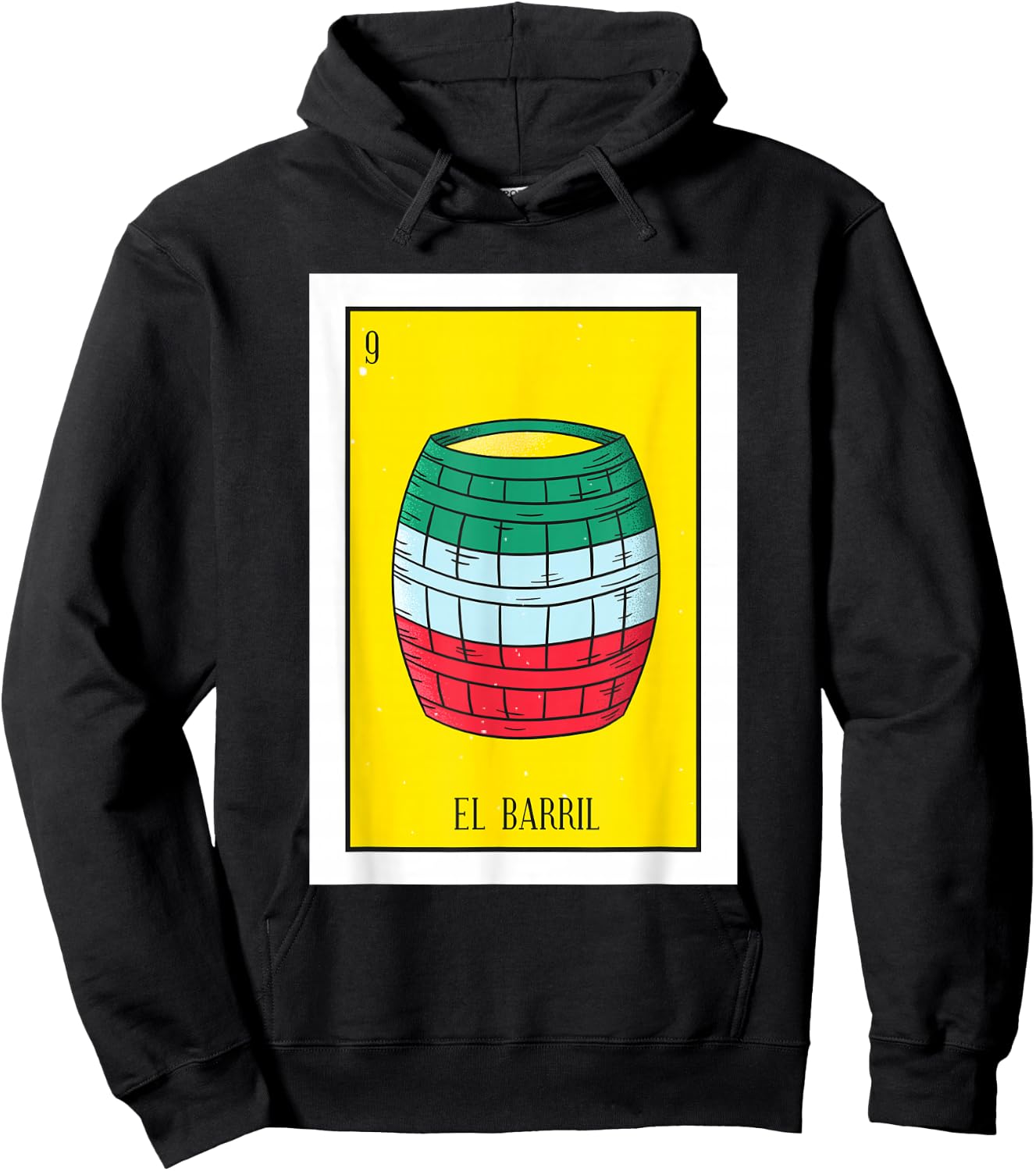 El Barril Lottery Gift The Barrell Card Mexican Lottery Hoodie - Hoodie | Black