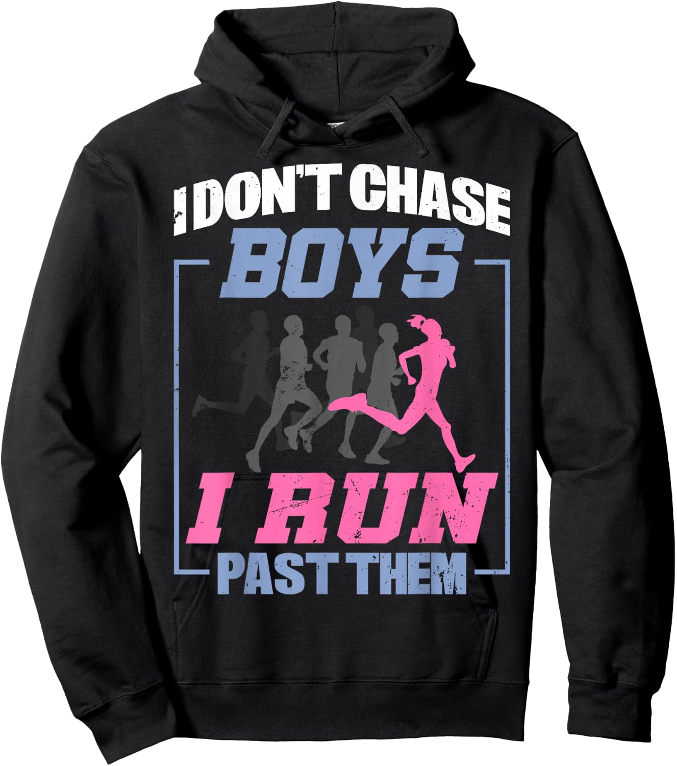 Funny I Dont Chase Boys I Pass Them Shirt Funny Running Gift Hoodie - Hoodie | Black