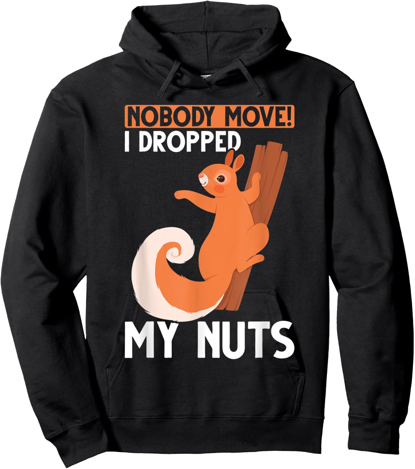 Funny Squirrel Nut Lover Forest Animal Rodent Hoodie - Hoodie | Black