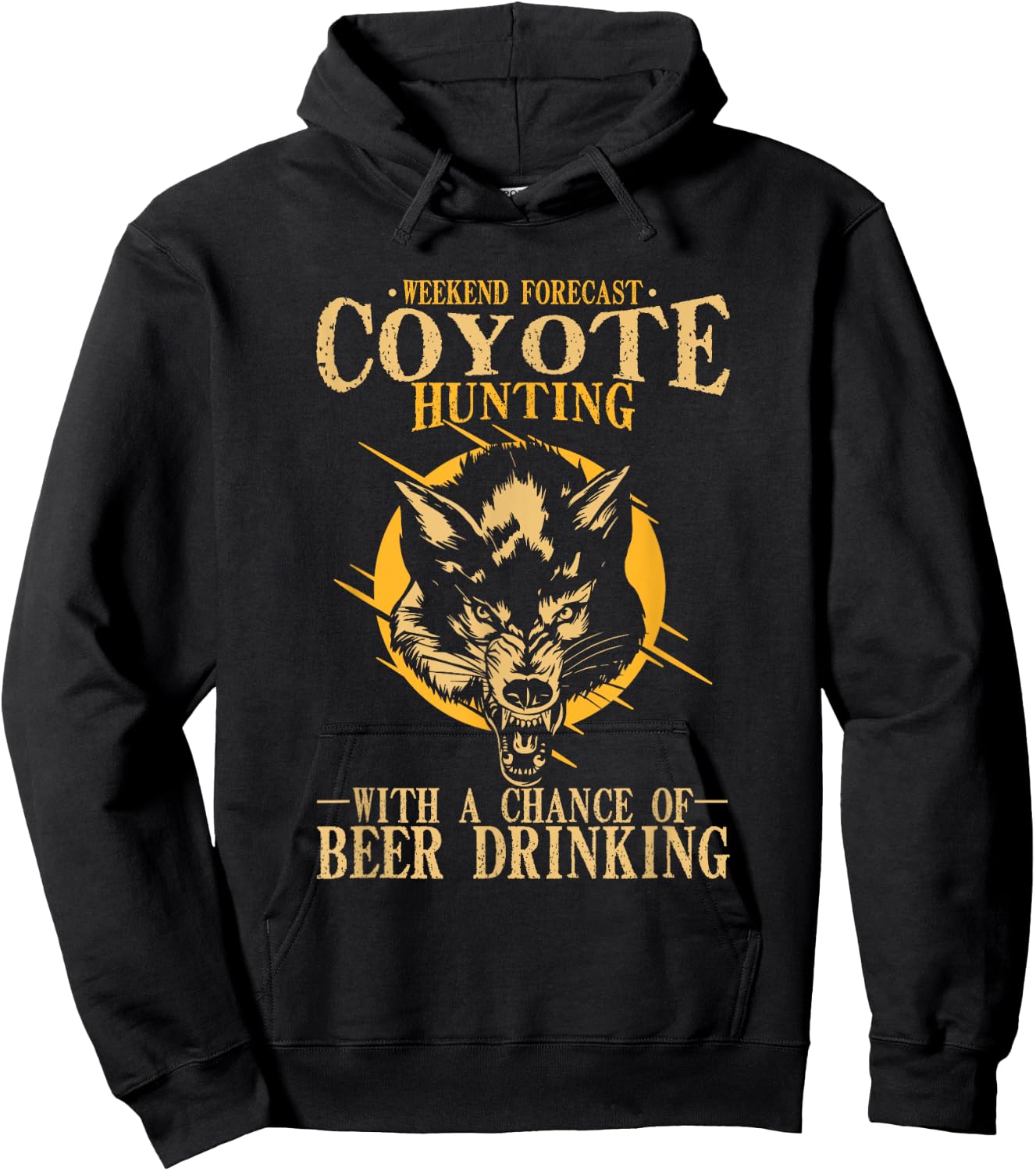 Coyote Hunting Beer Drinking Hoodie - Hoodie | Black