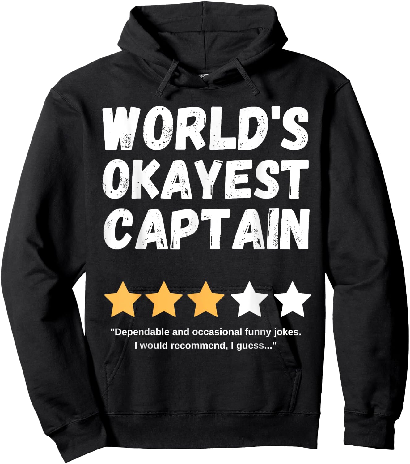 World's Okayest Captain Funny Gag Hoodie - Hoodie | Black
