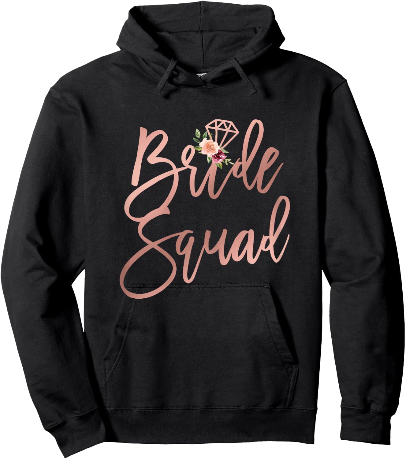 Wedding Shower for Bridesmaid Best Friends Bride Squad Hoodie - Hoodie | Black