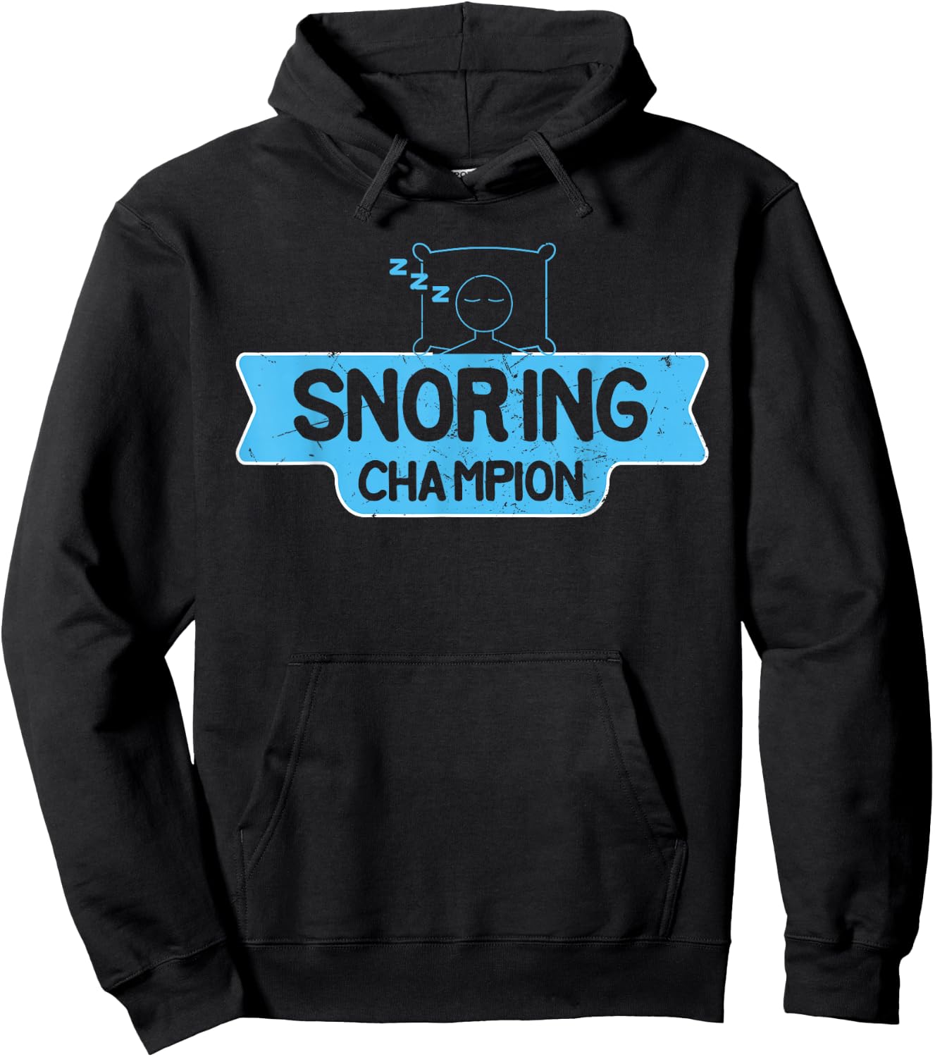 Cool Snoring Champion Sleep Lover Anti Snore Husbands gift Hoodie - Hoodie | Black