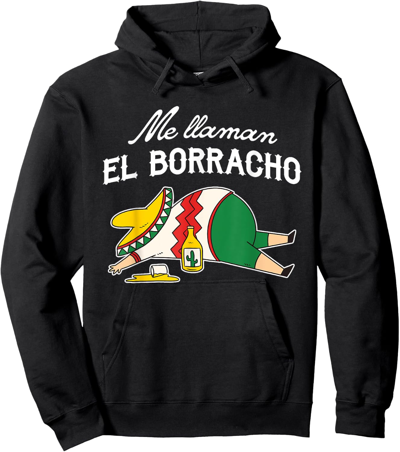 El Borracho Tacos Funny Drunk Humor Hoodie - Hoodie | Black