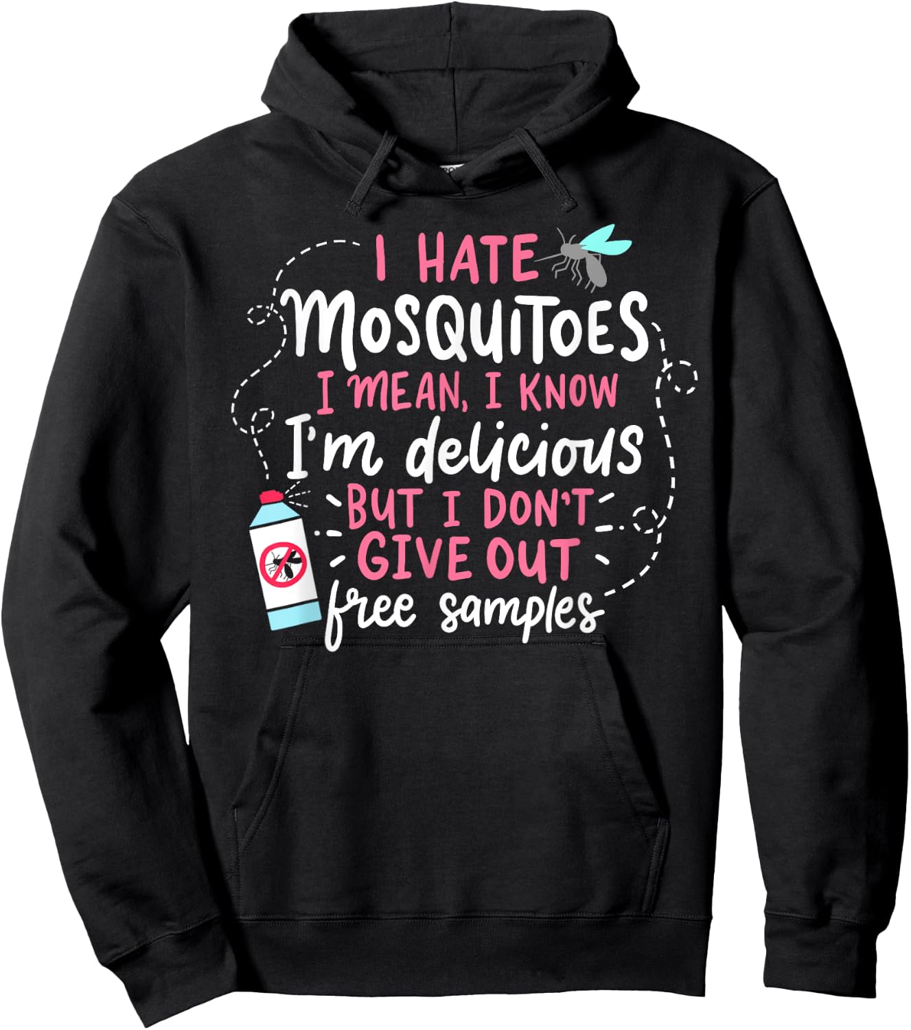 Funny Mosquito Gifts And Gardener Designs Black Mosquito Haters Gift Funny Mosquito Hoodie - Hoodie | Black