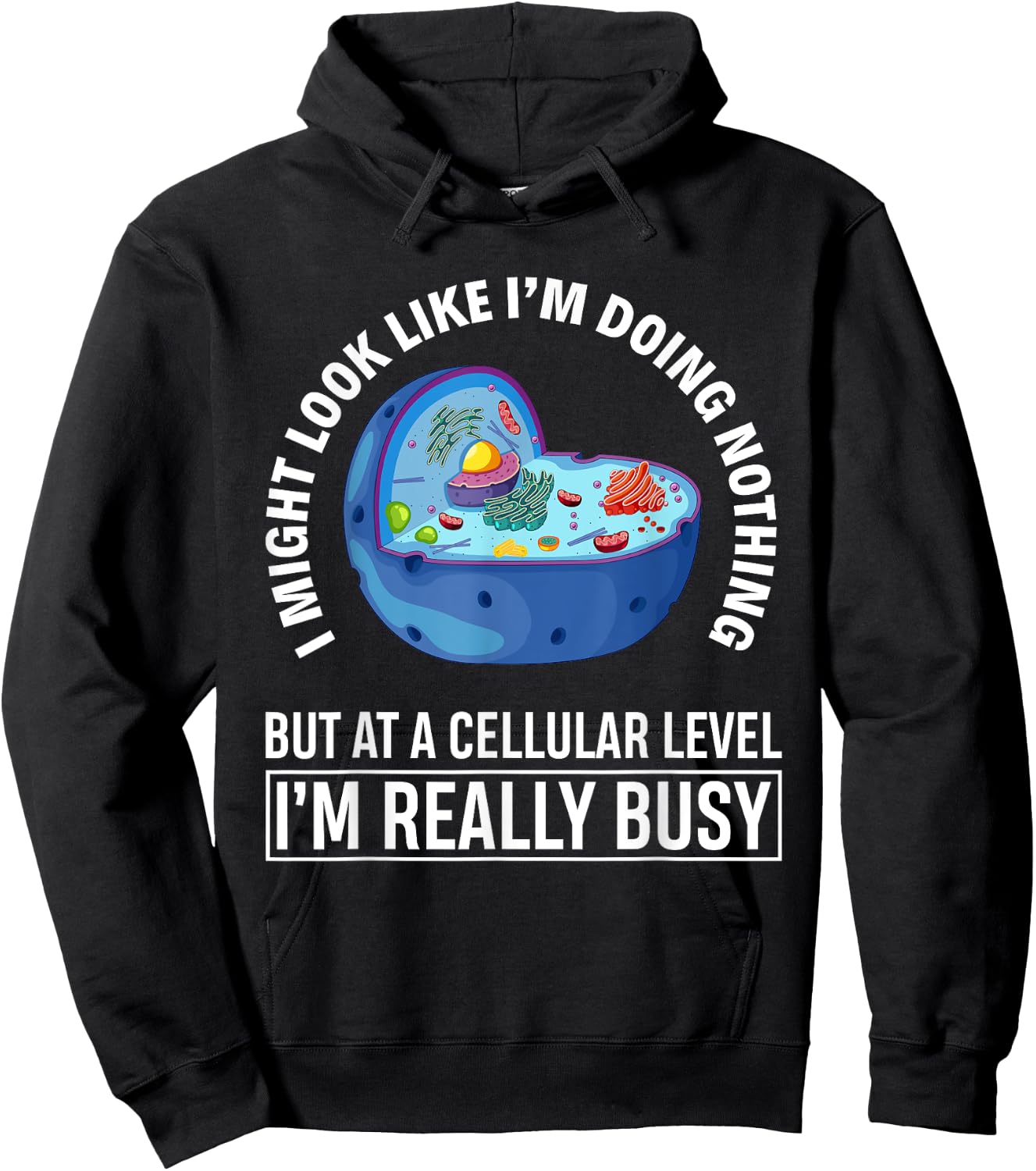 Funny Lazy Cellular Biology Cell Biologist Gift Biology Hoodie - Hoodie | Black